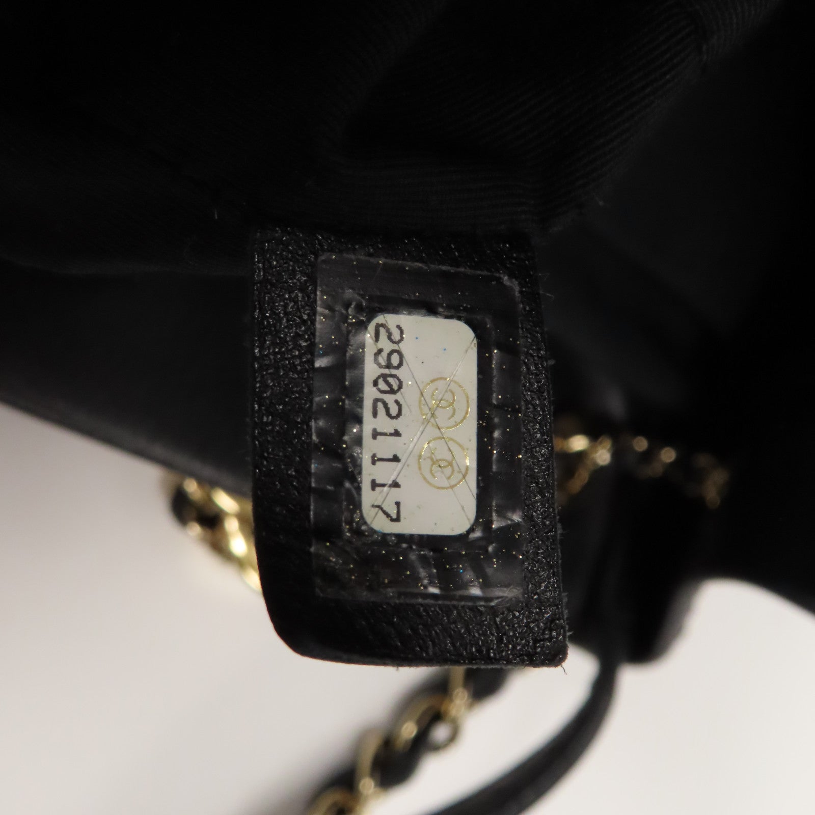 CHANEL 菱格牛皮皮革Chain Shoulder金扣手挽肩背兩用袋黑色