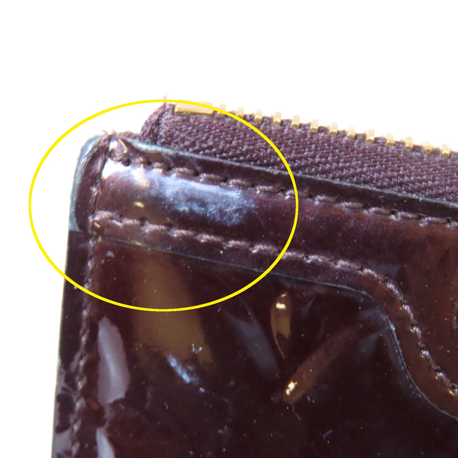LOUIS VUITTON 【激減優惠】Vernis Coin Case金扣零錢包酒紅色