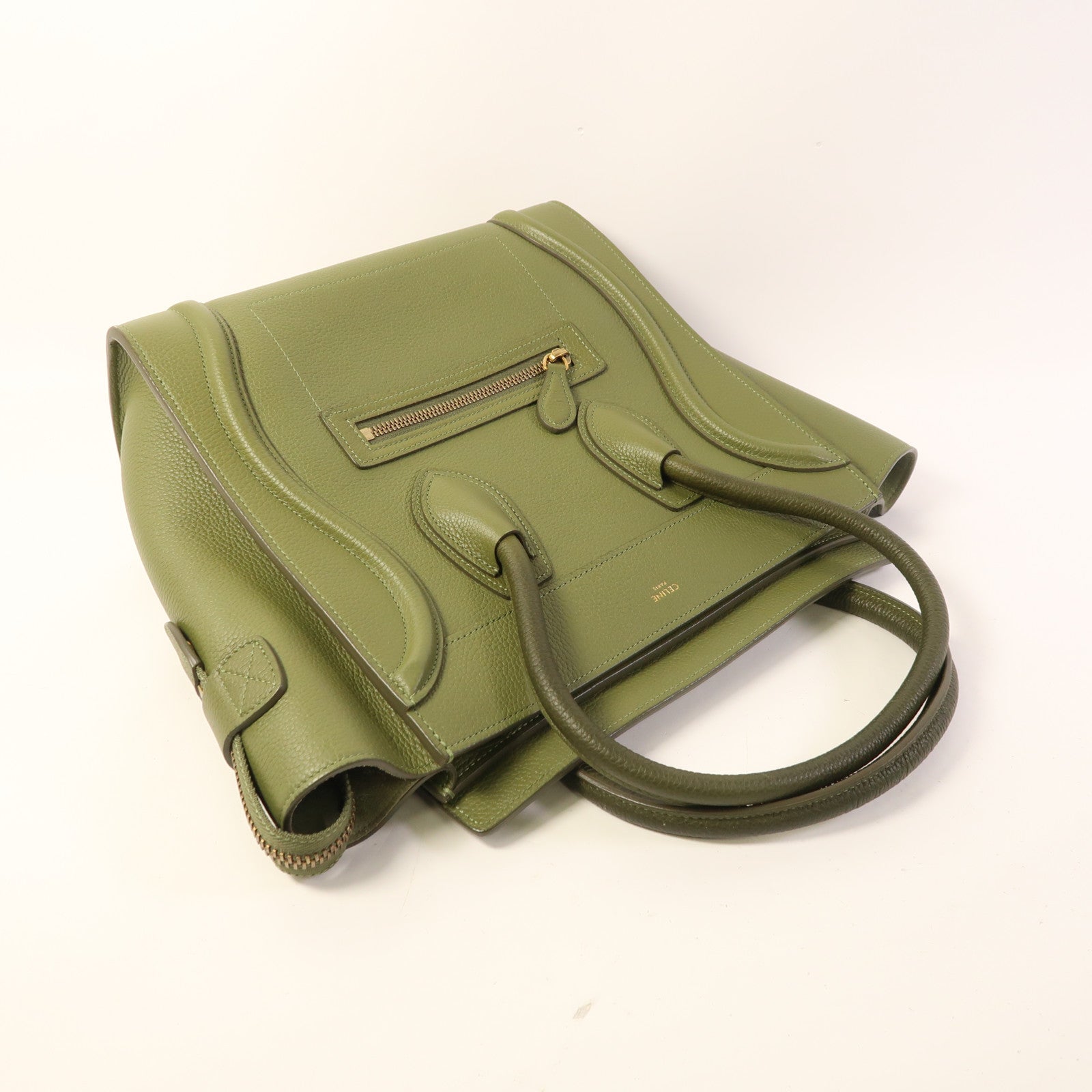 CELINE 【激減優惠】牛皮皮革Mini Laggage金扣手挽袋