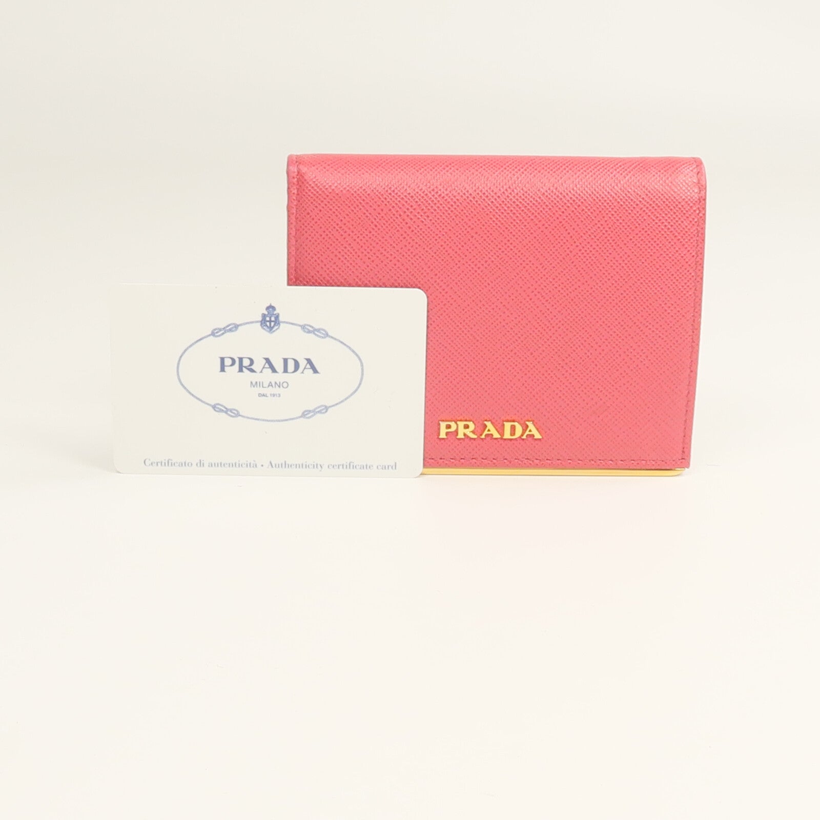 PRADA Saffianop皮革Wallet金扣錢包