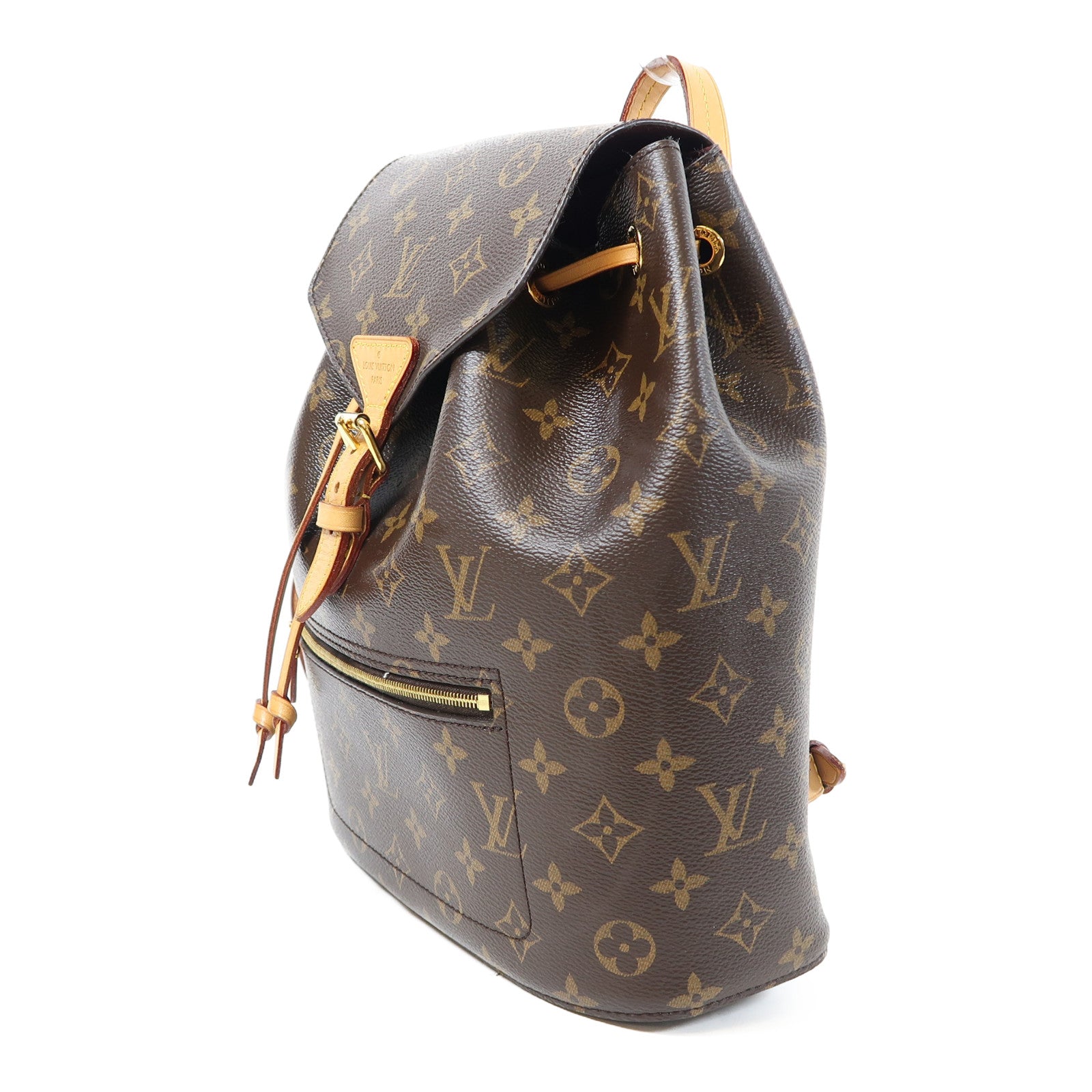 LOUIS VUITTON Monogram Montsouris Backpack金扣背包啡色