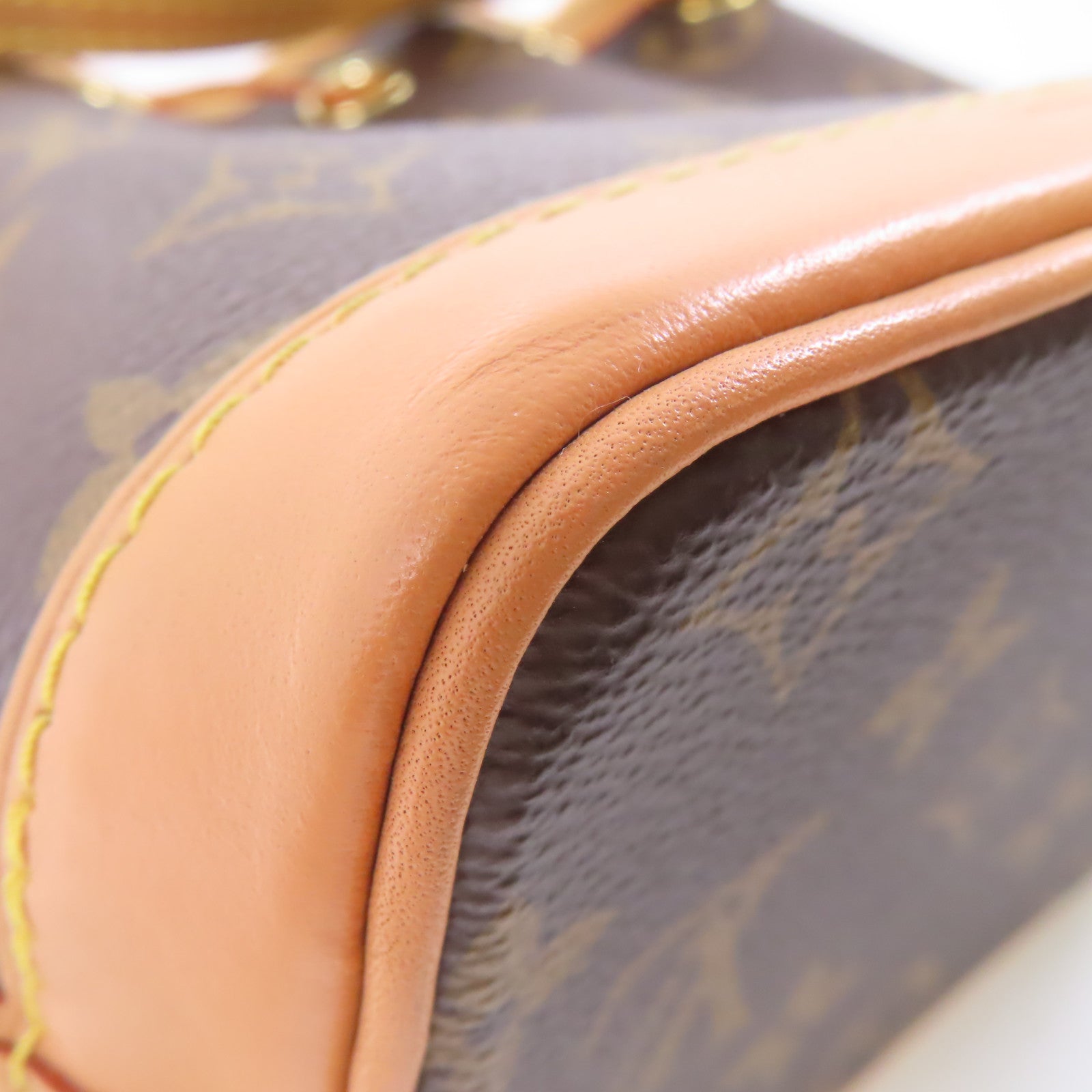 LOUIS VUITTON Monogram Nano Noe金扣手挽肩背兩用袋棕色