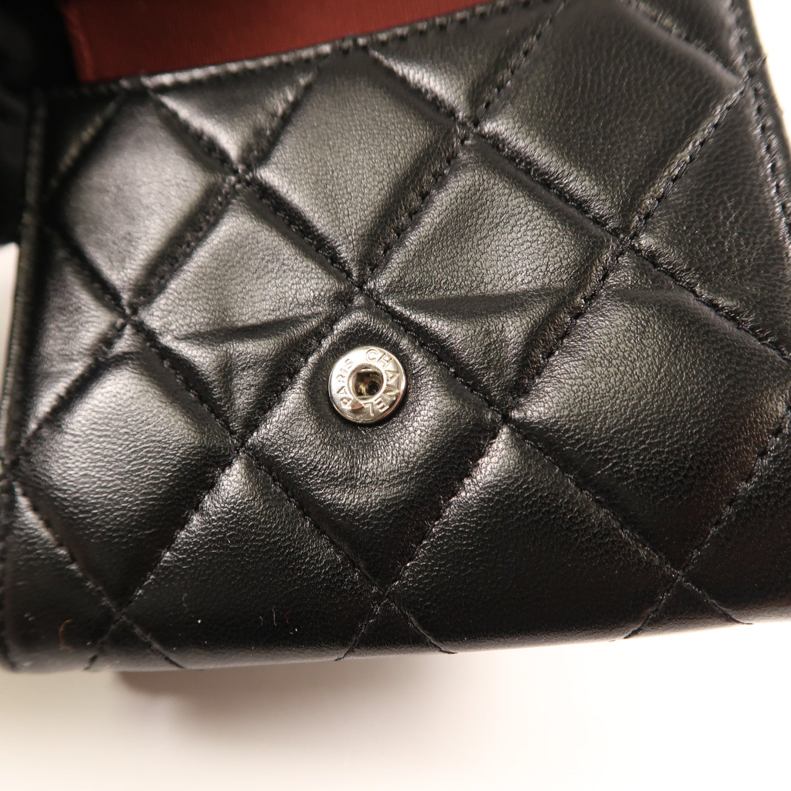 CHANEL 牛皮皮革Wallet銀扣錢包