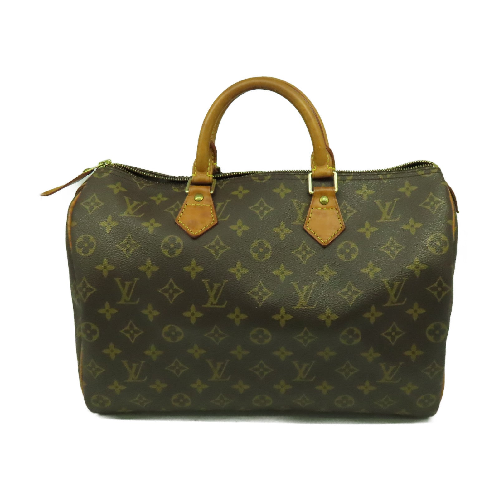 LOUIS VUITTON 【激減優惠】Monogram Speedy 35金扣手挽袋啡色