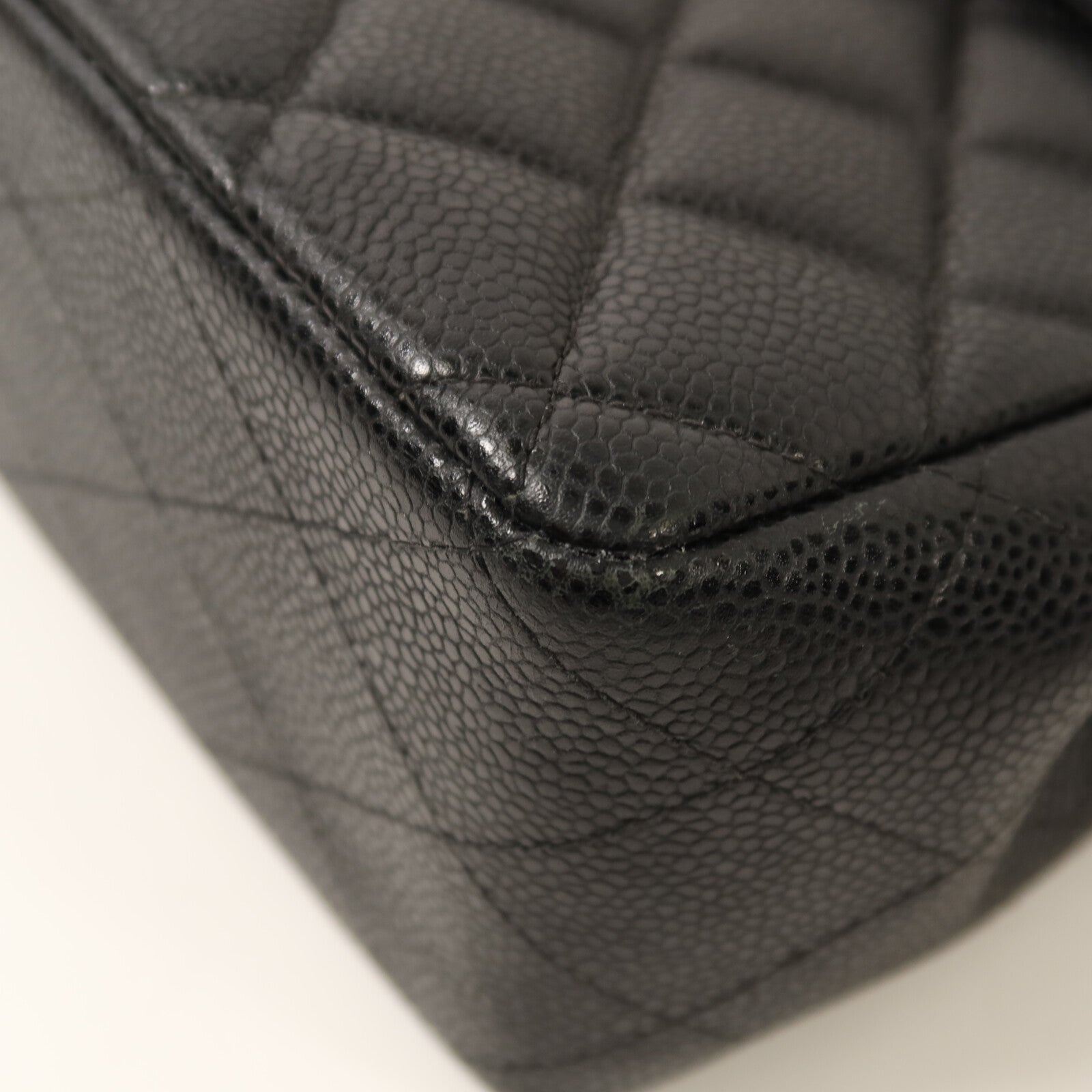 CHANEL 牛皮皮革Vintage Classic Large金扣鏈帶肩背袋