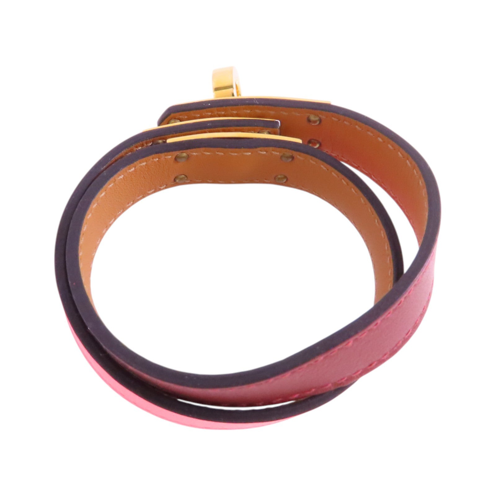 HERMES Swift皮革Kelly Double Tour T2 Bracelet金扣手帶