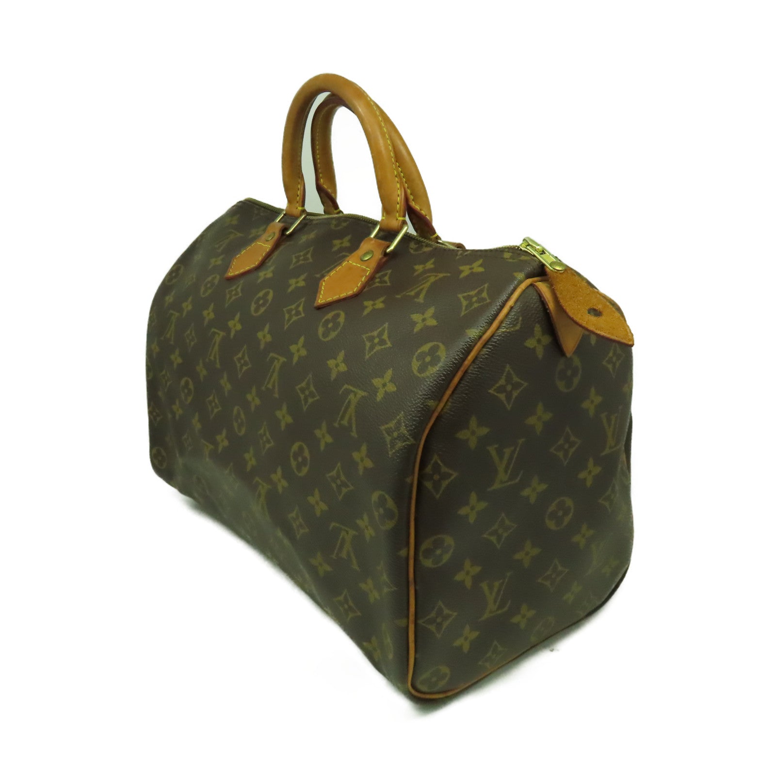 LOUIS VUITTON 【激減優惠】Monogram Speedy 35金扣手挽袋啡色
