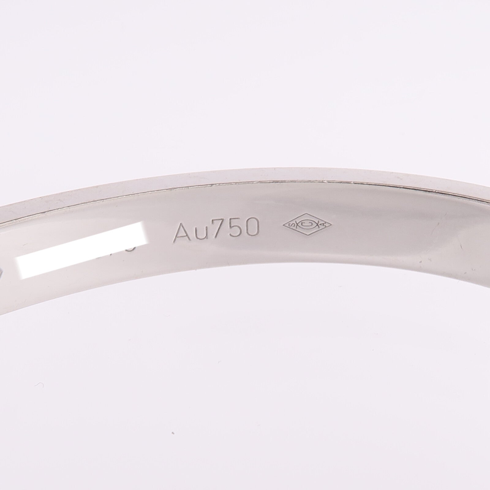 CARTIER 18K白金Love Bracelet鑽石手鐲Cartier#17