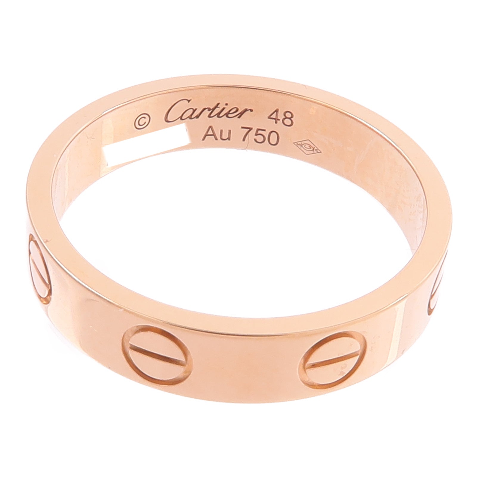 CARTIER 18K玫瑰金Mini Love Ring戒指