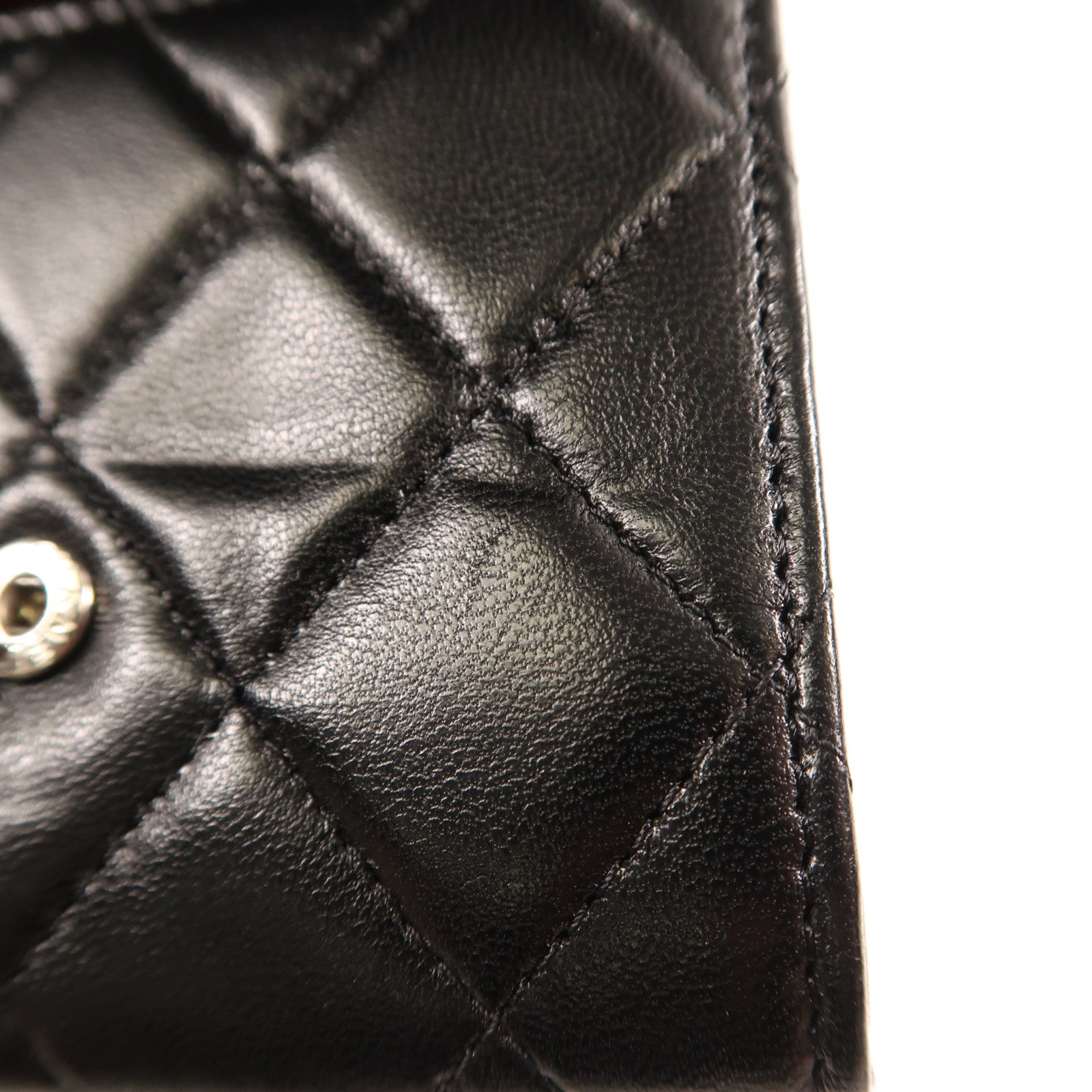 CHANEL 牛皮皮革Wallet銀扣錢包