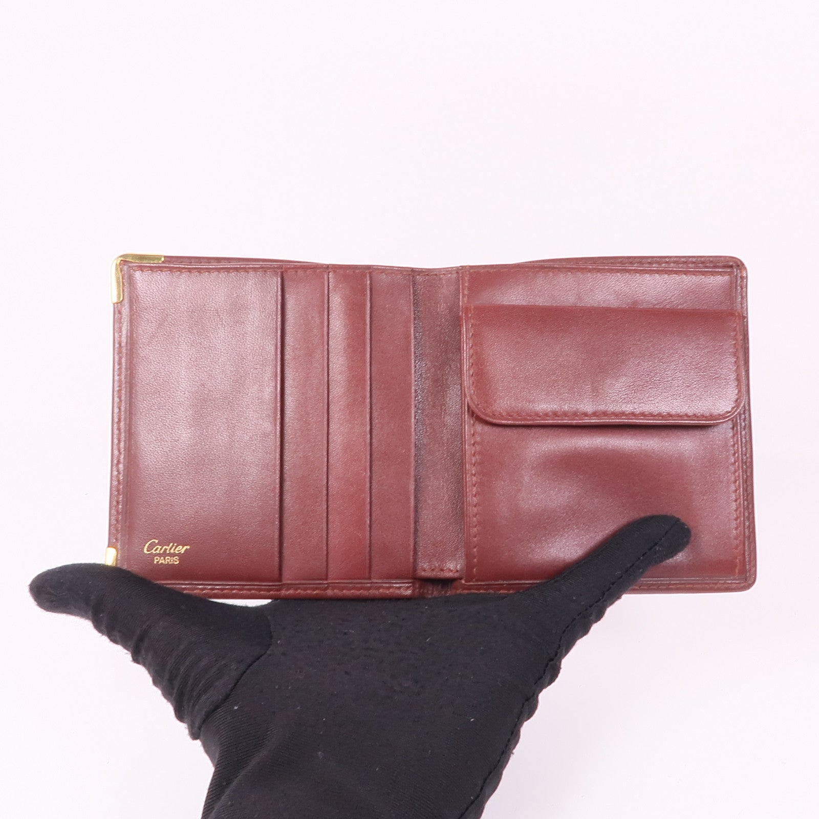 CARTIER 皮革Wallet金扣錢包