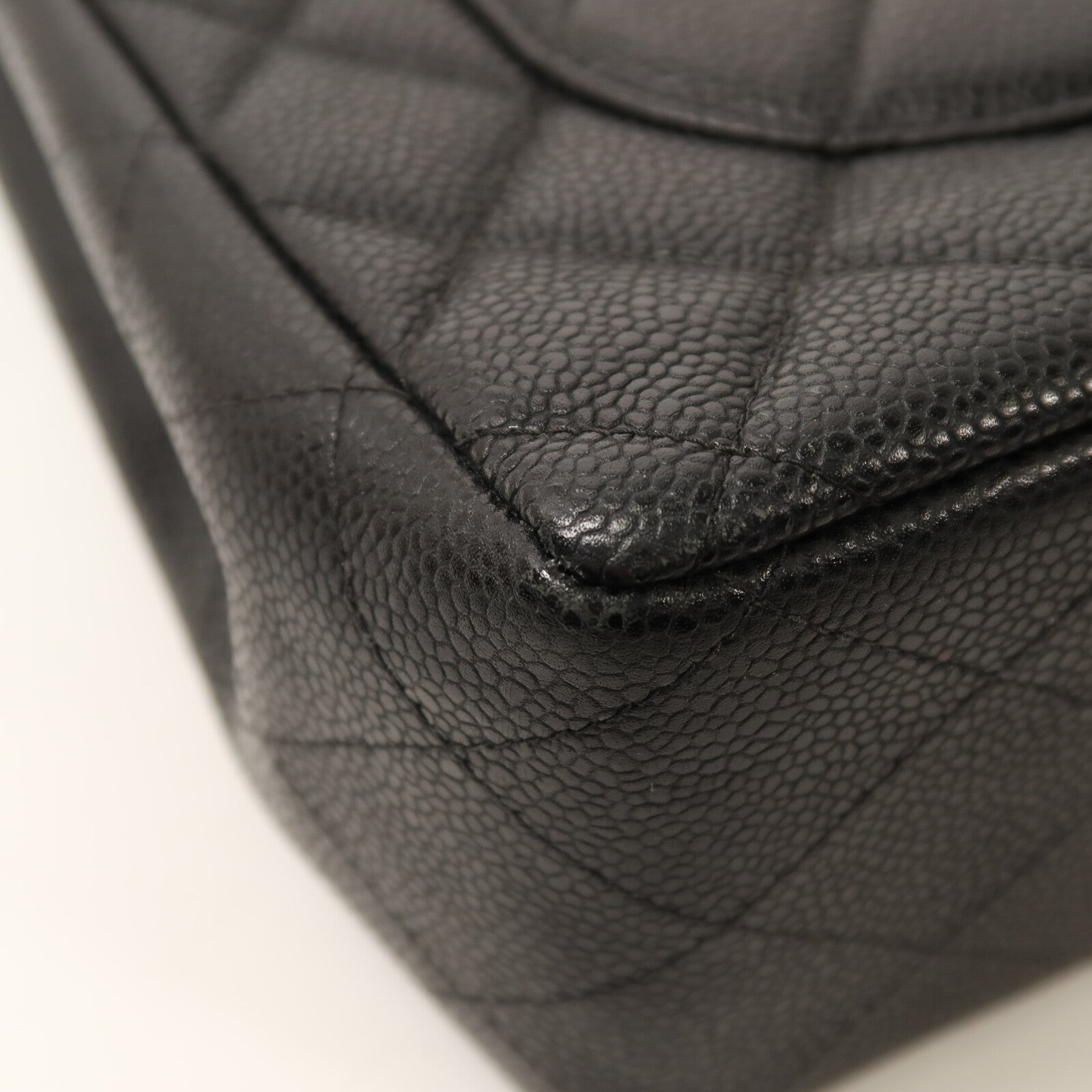 CHANEL 牛皮皮革Vintage Classic Large金扣鏈帶肩背袋