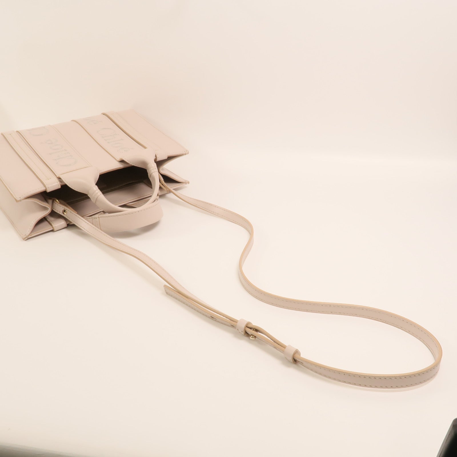 Chloe 牛皮皮革Woody Small手挽肩背兩用袋