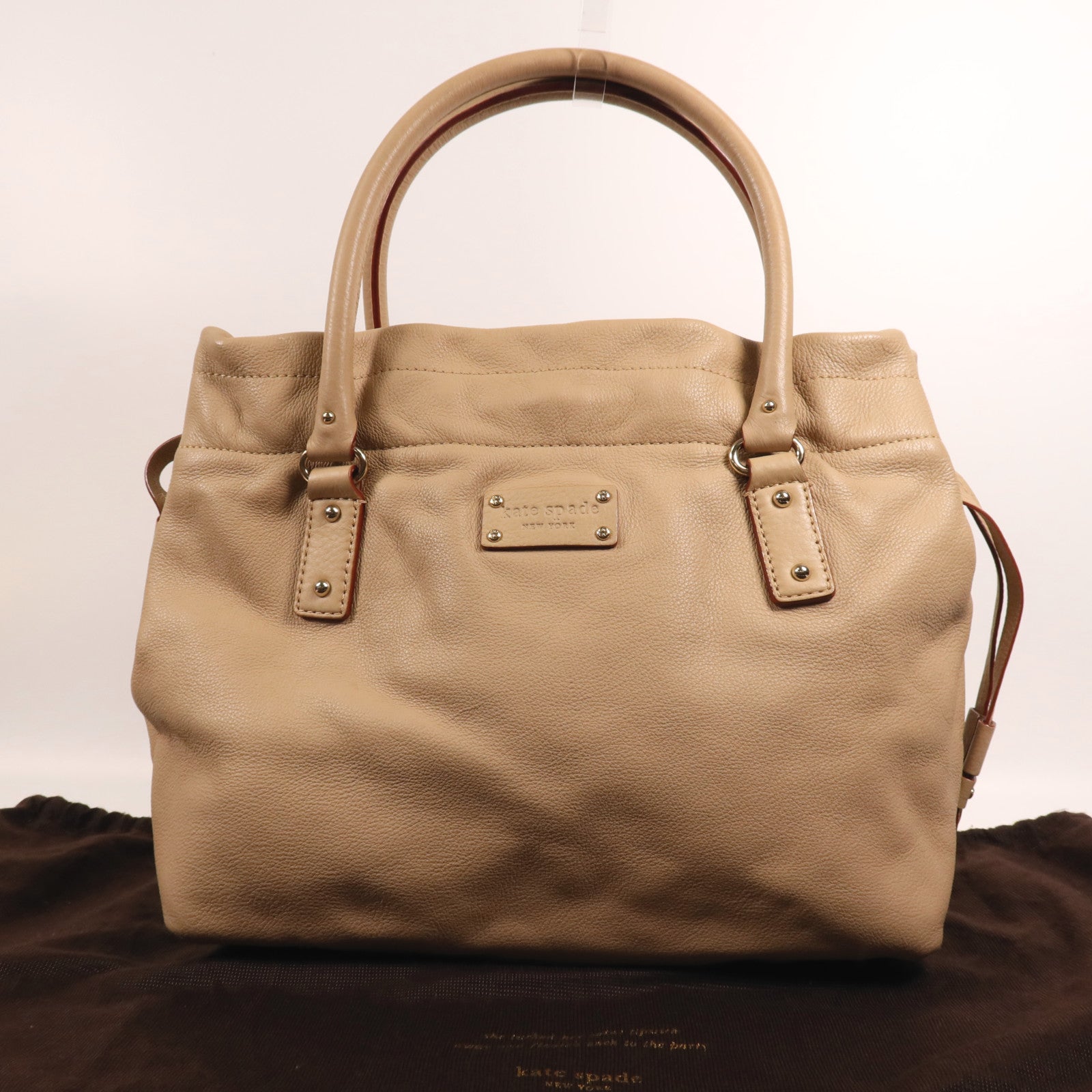 Kate Spade 【激減優惠】牛皮皮革Tote Bag金扣手挽袋