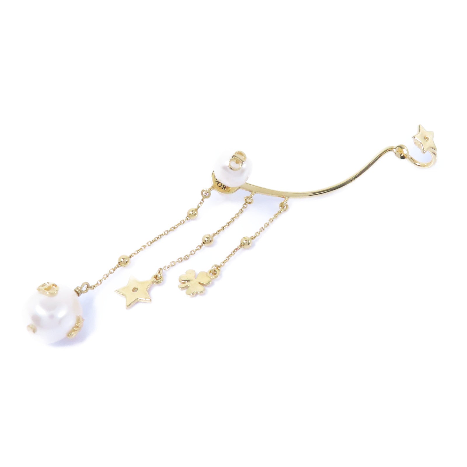 Dior 金屬Tribales Ear Cuff Earring耳環金色/白色