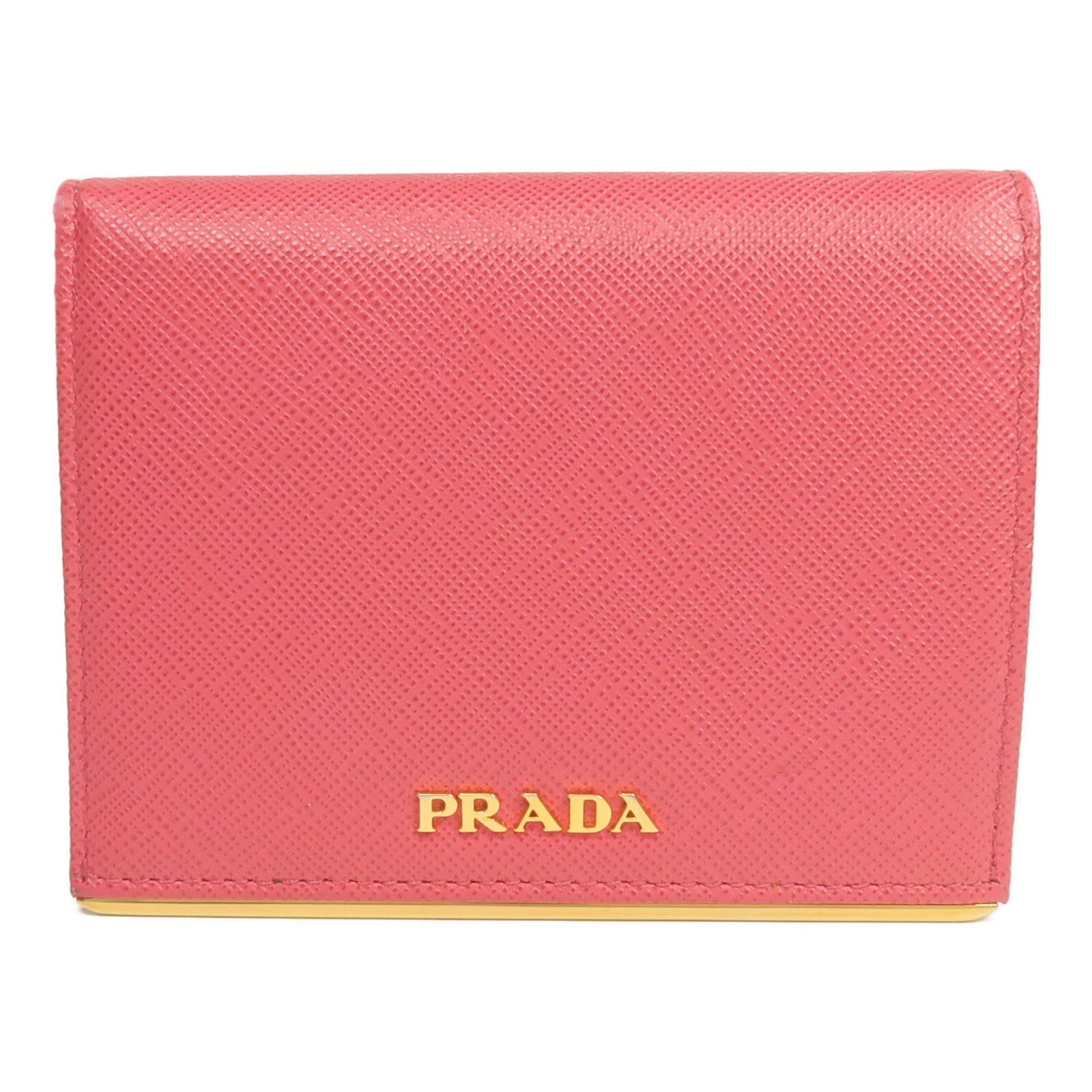 PRADA Saffianop皮革Wallet金扣錢包
