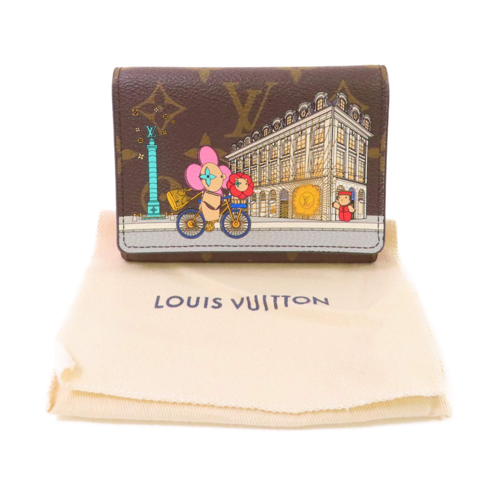 LOUIS VUITTON Monogram Victorine Vinvinne Wallet金扣短錢包啡色/粉紅色