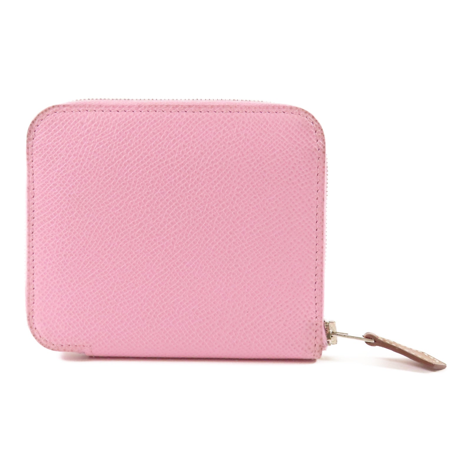 HERMES 【激減優惠】Epsom皮革Silk in Wallet銀扣錢包Rose Sakura(3Q)