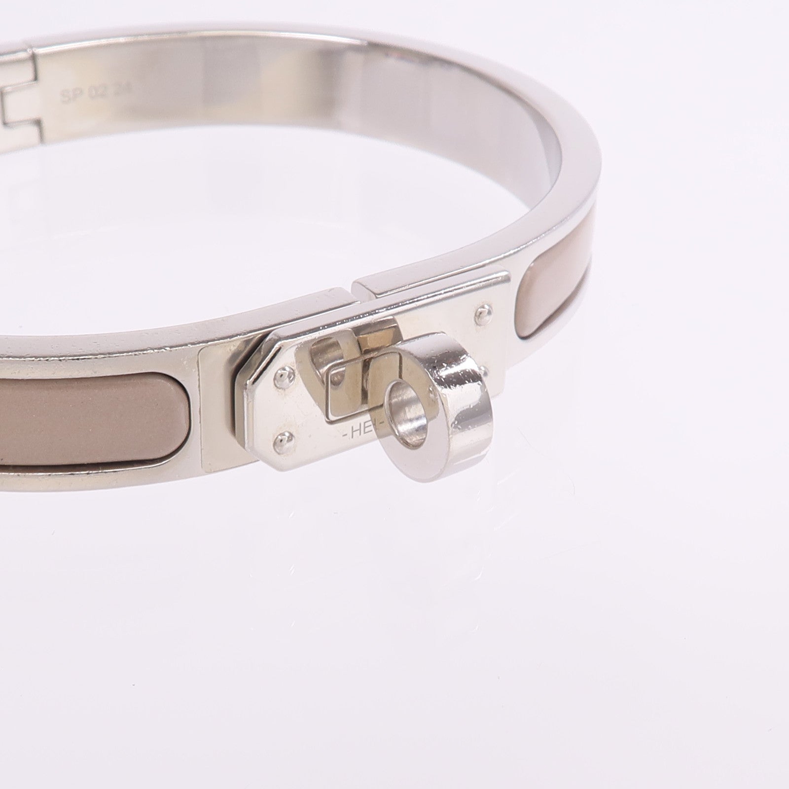 HERMES 金屬/琺瑯Mini Clic Kelly Bracelet手鐲