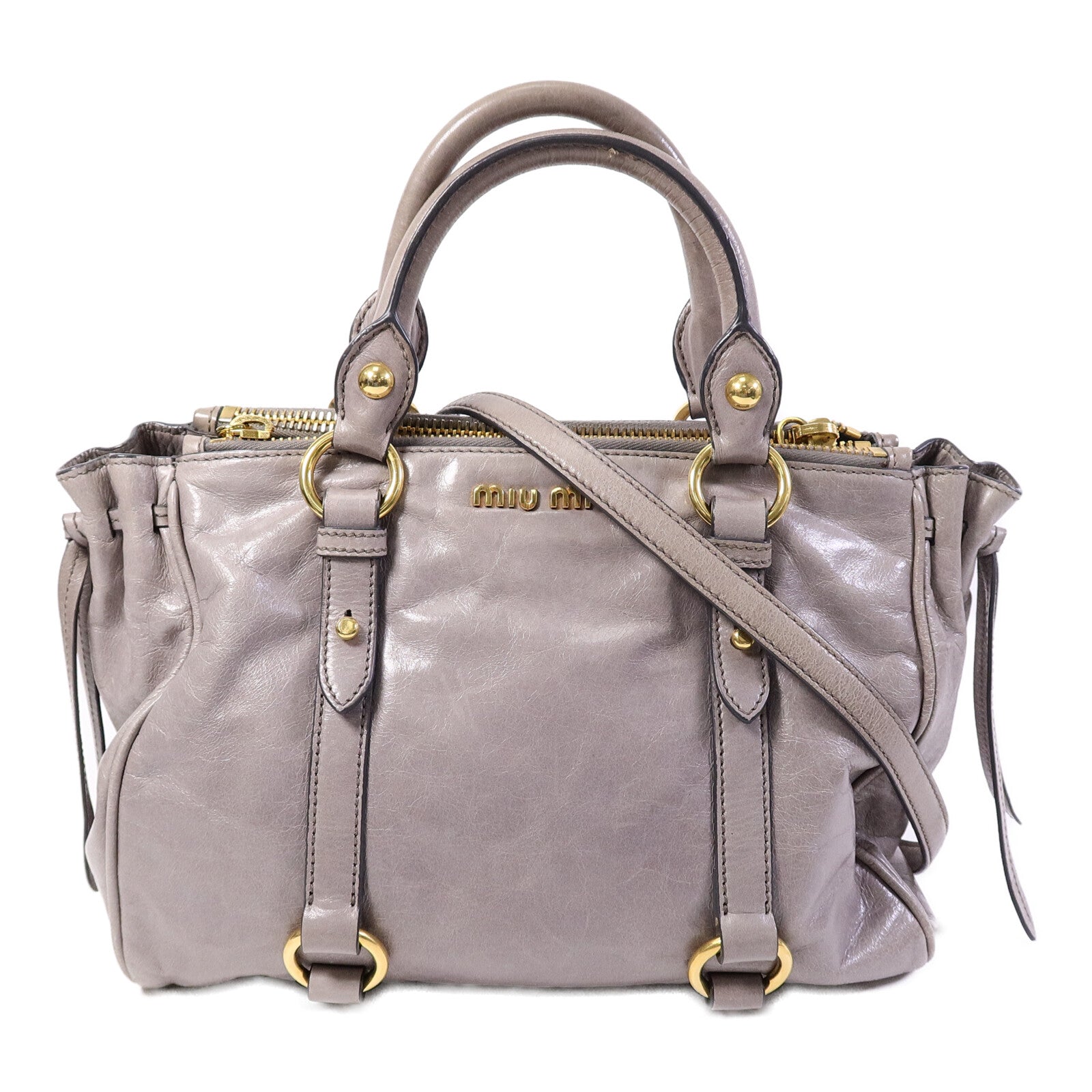 Miu Miu 牛皮皮革2 Way Bag手挽肩背兩用袋