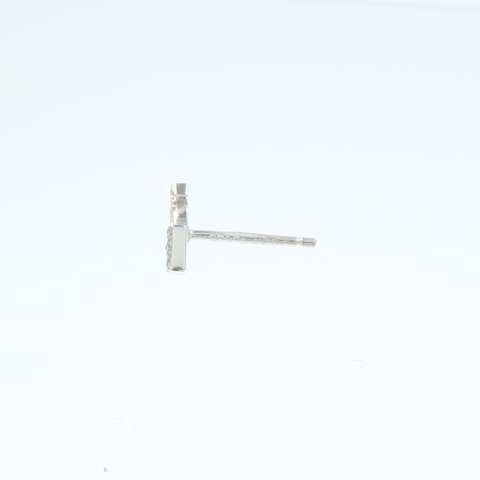 TIFFANY＆CO 18K白金T Smile鑽石耳環