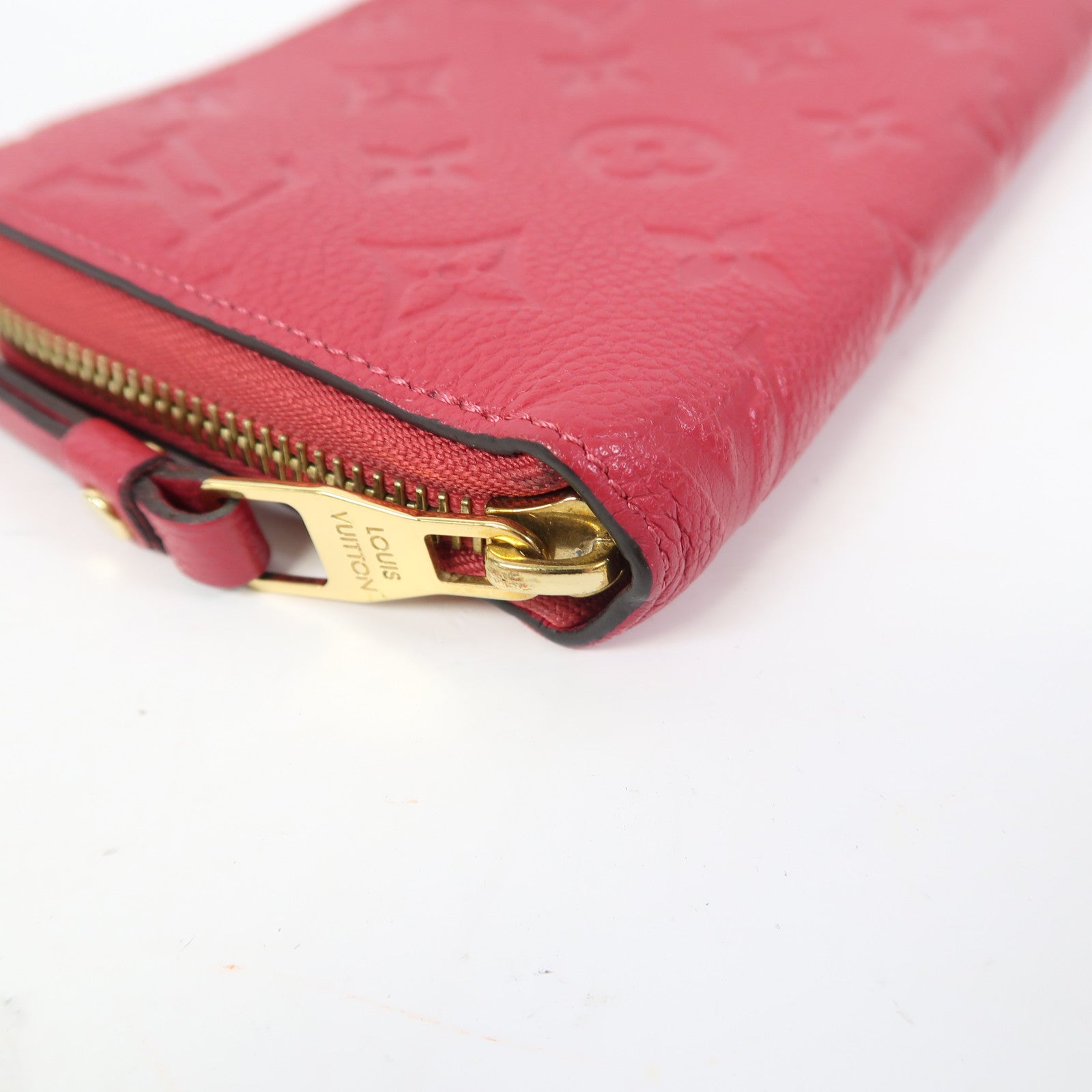 LOUIS VUITTON Monogram Empreinte Long Wallet金扣長錢包粉紅色