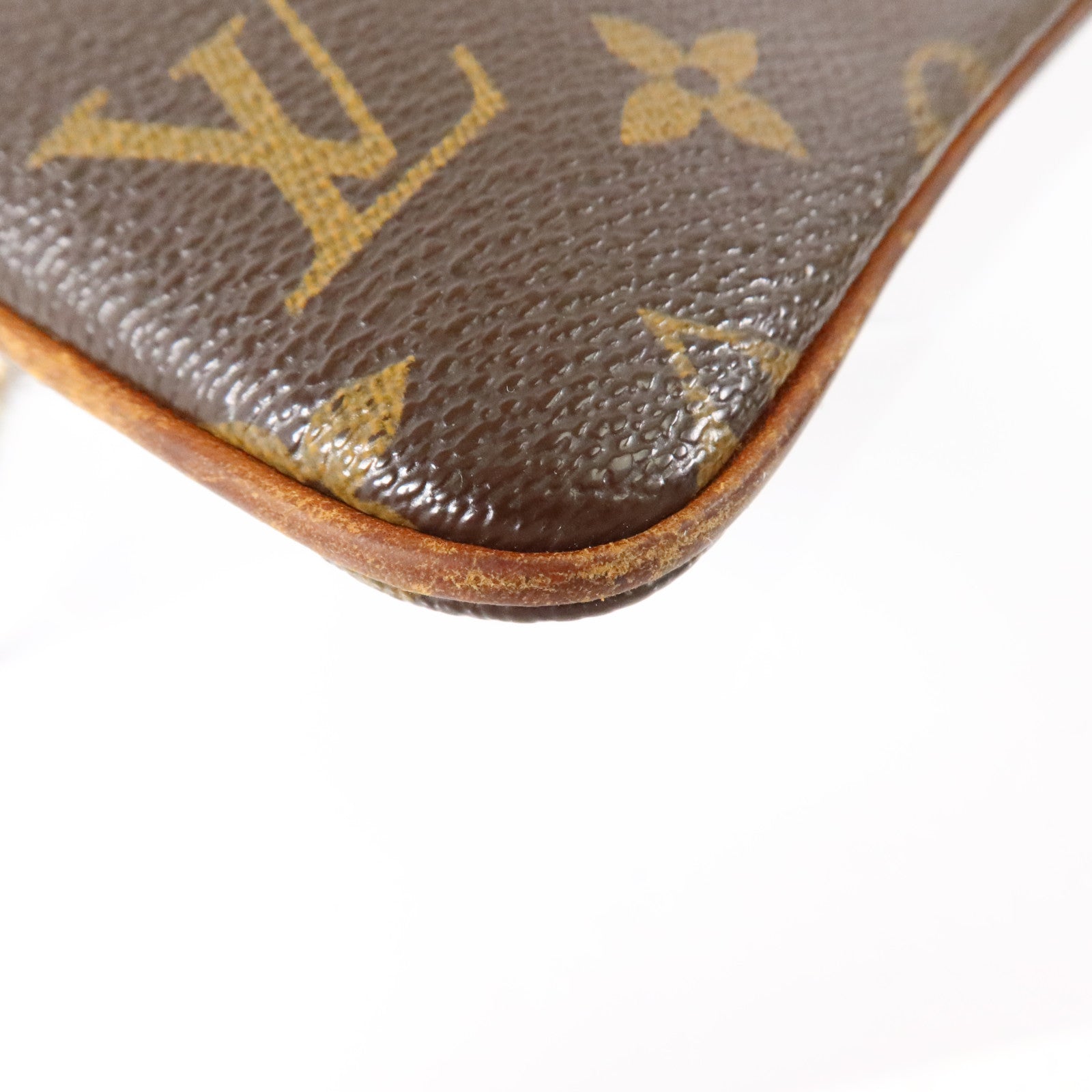 LOUIS VUITTON Monogram Pochette Milla金扣鏈帶手挽袋