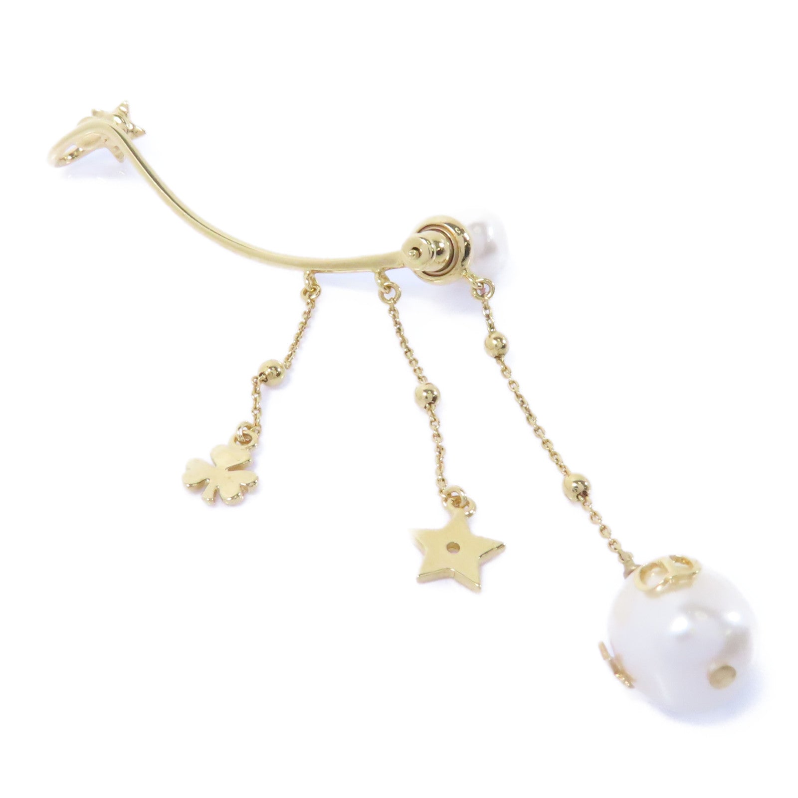 Dior 金屬Tribales Ear Cuff Earring耳環金色/白色