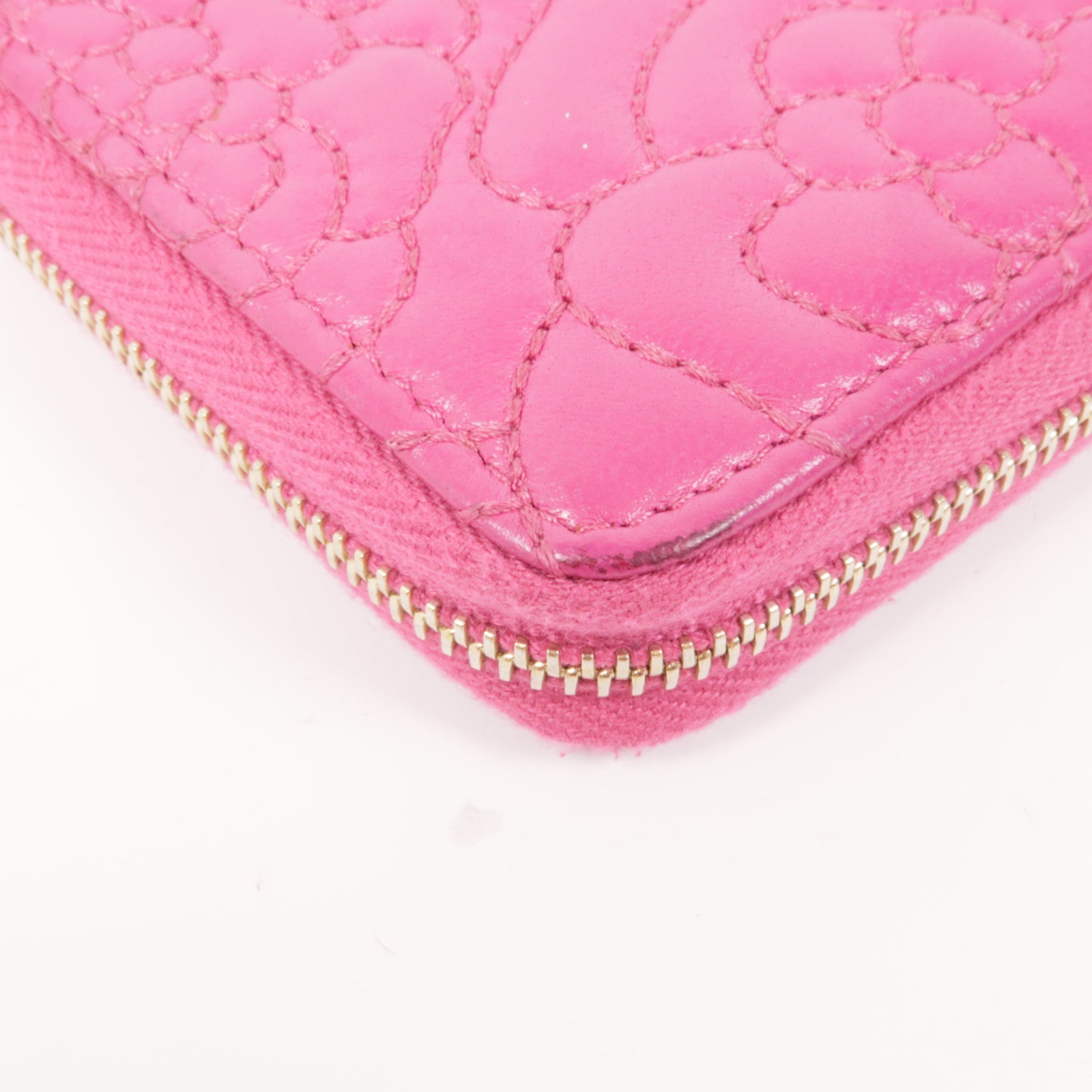 CHANEL 皮革Zipper Wallet金扣錢包