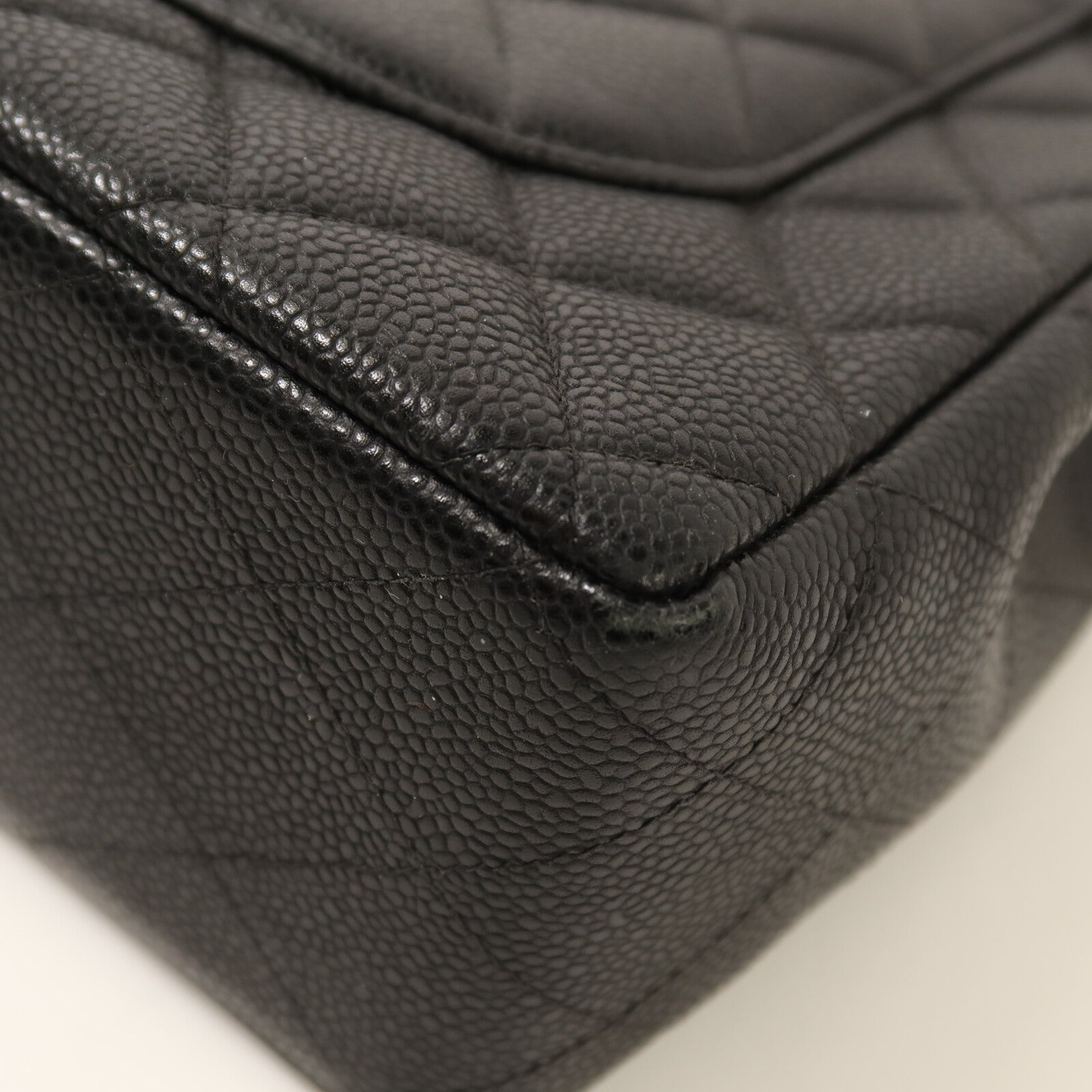 CHANEL 牛皮皮革Vintage Classic Large金扣鏈帶肩背袋