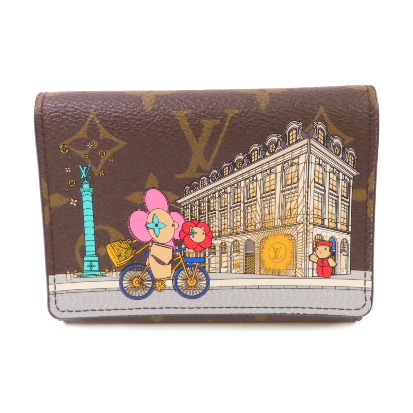 LOUIS VUITTON Monogram Victorine Vinvinne Wallet金扣短錢包啡色/粉紅色