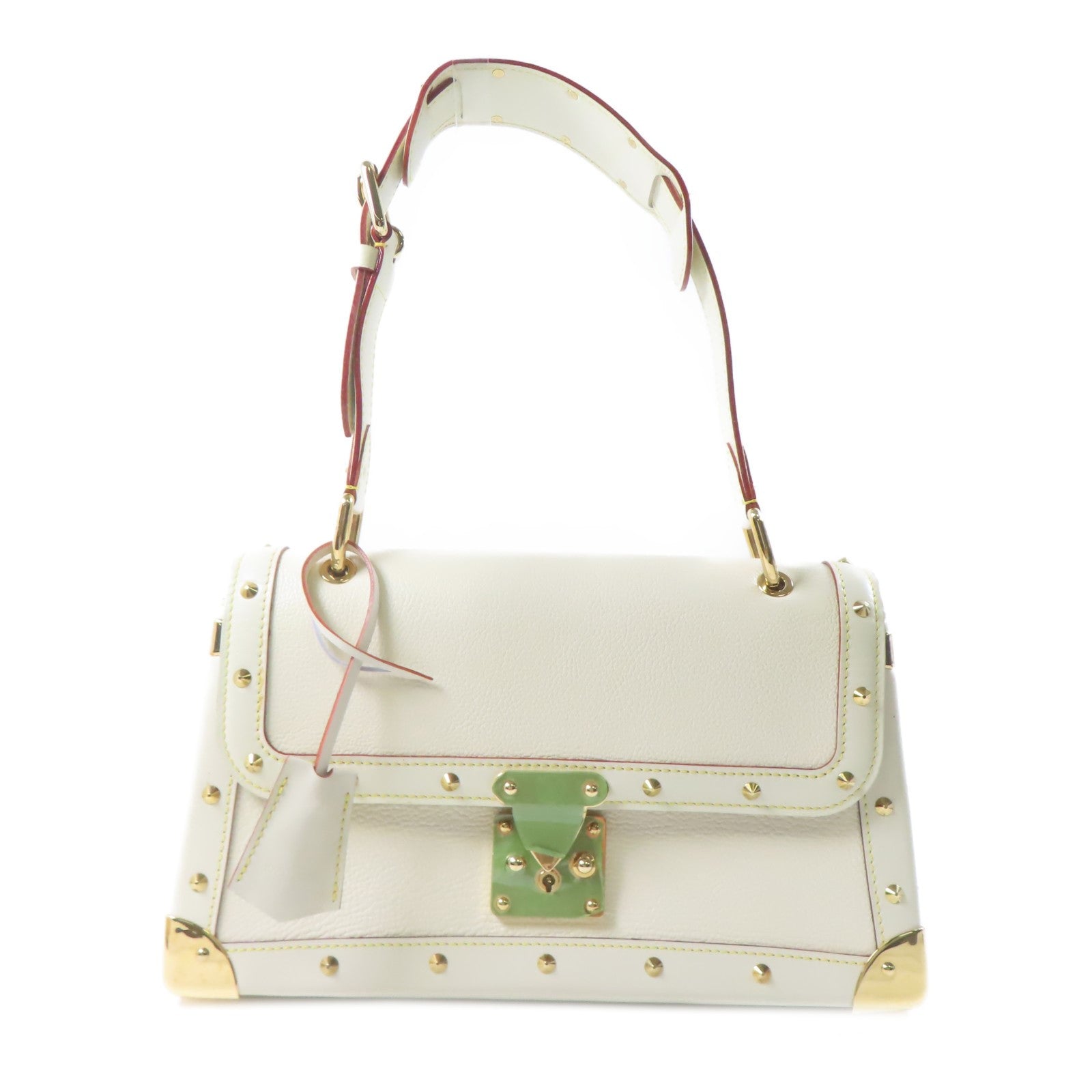 LOUIS VUITTON 皮革Le Talentueux金扣肩背袋白色
