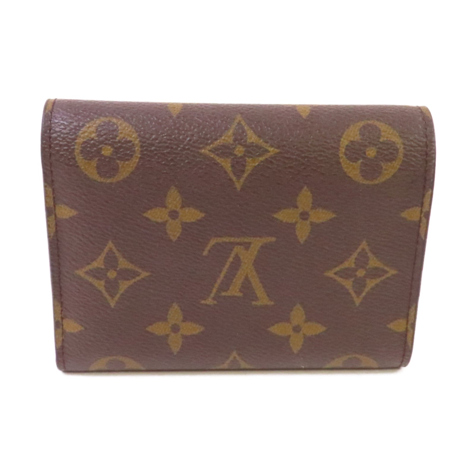 LOUIS VUITTON Monogram Victorine Vinvinne Wallet金扣短錢包啡色/粉紅色