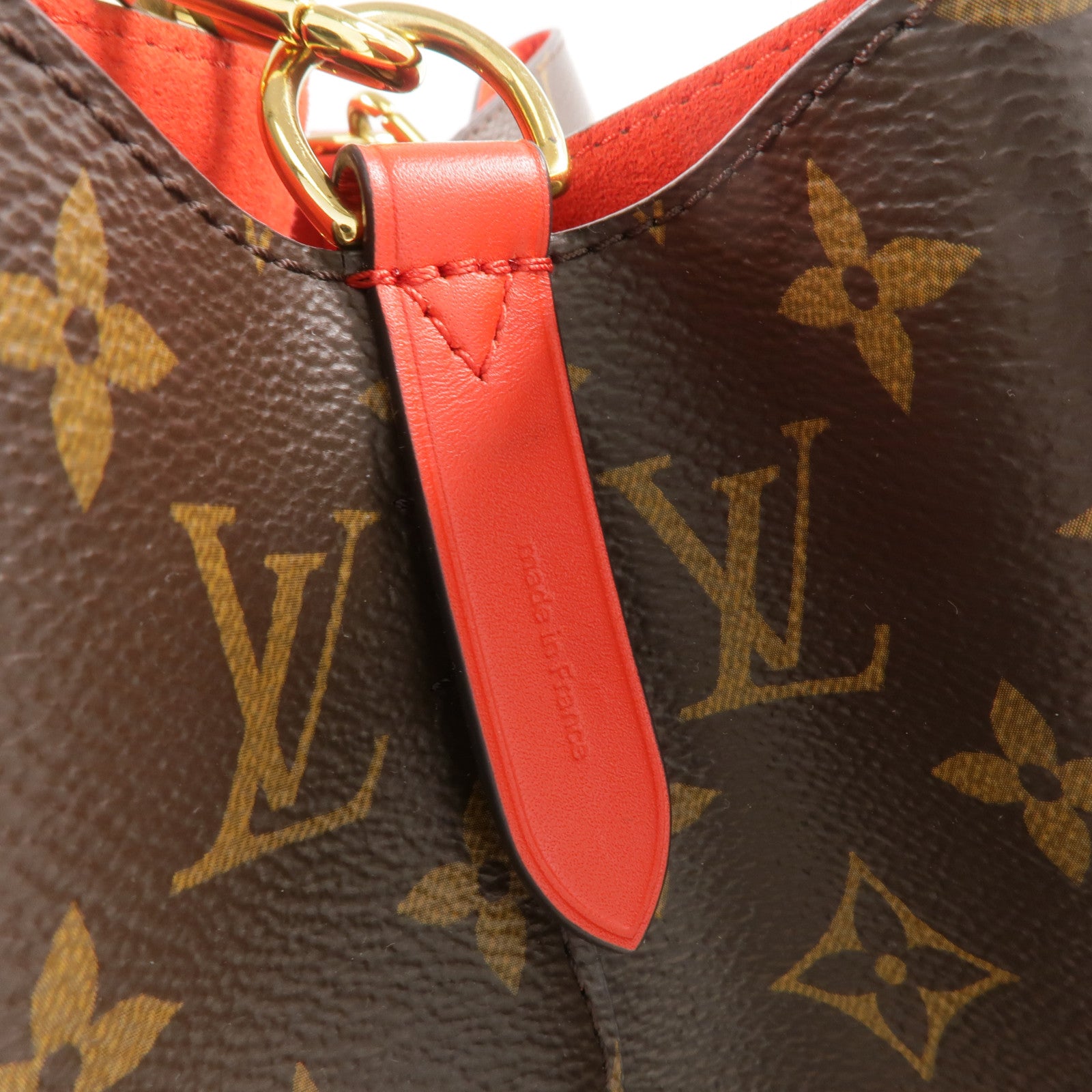 LOUIS VUITTON Monogram Neo Noe MM Bucket Bag金扣肩背袋Coquelicot