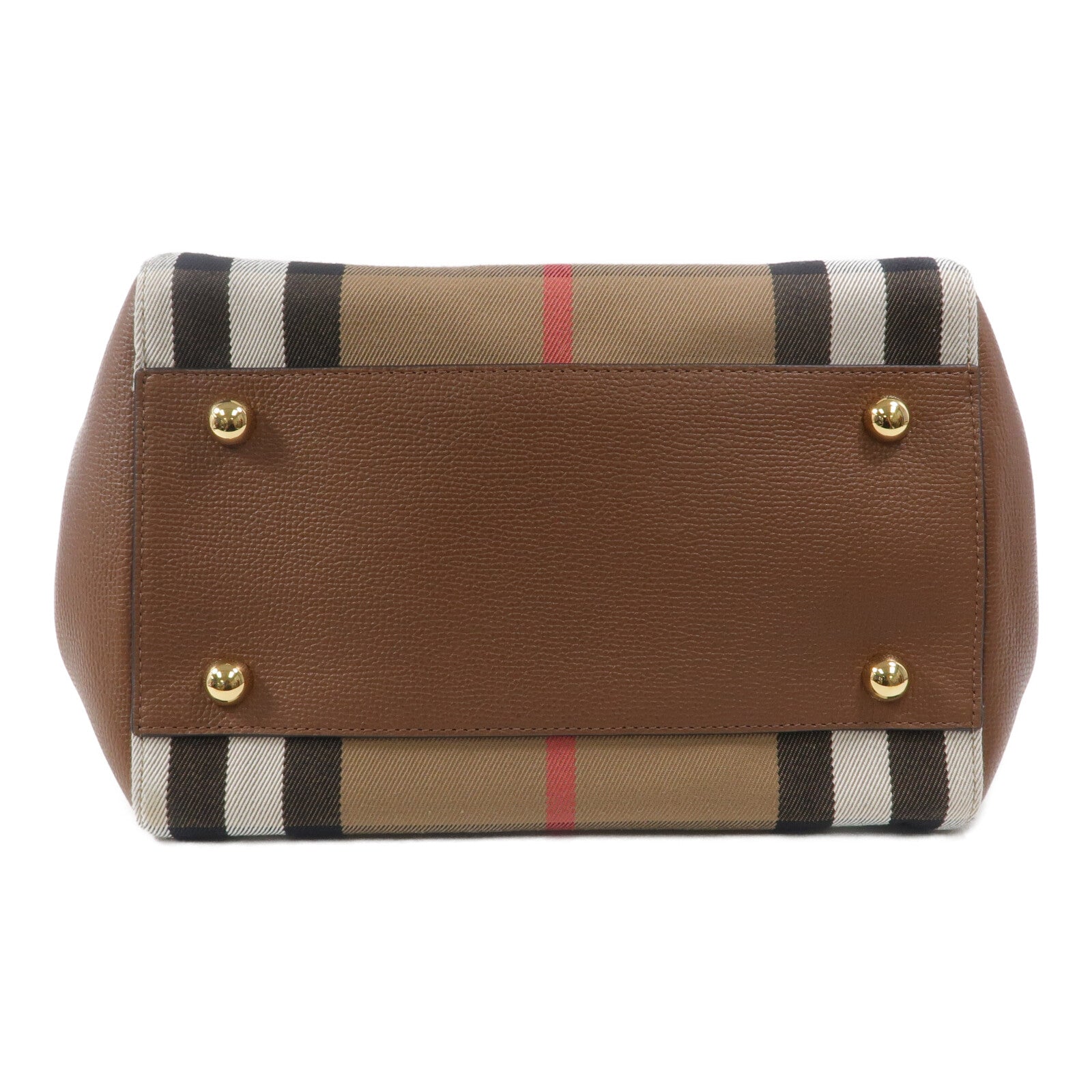 BURBERRY 帆布/牛皮皮革House Check Canterbury Small Tote肩背袋