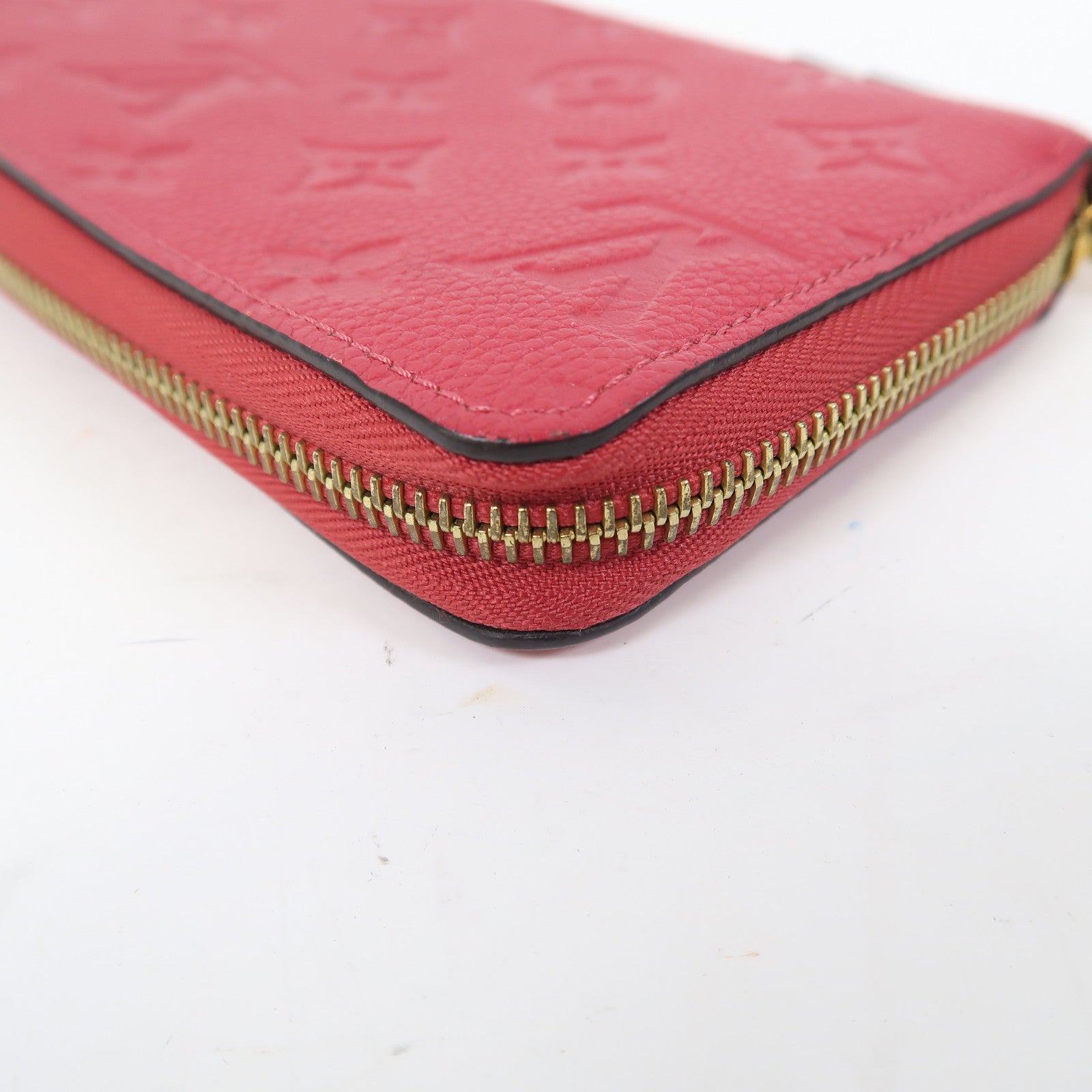 LOUIS VUITTON Monogram Empreinte Long Wallet金扣長錢包粉紅色
