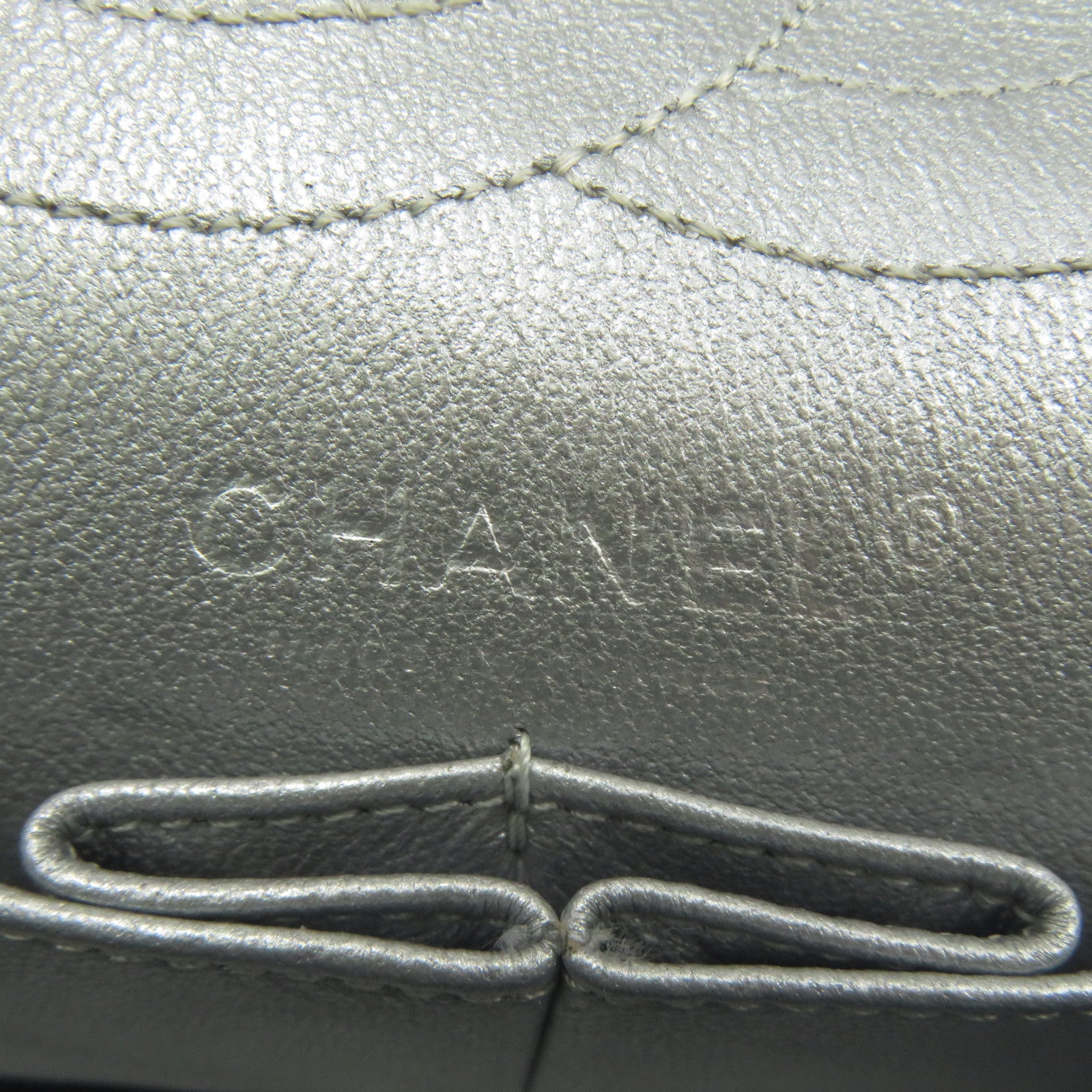 CHANEL 【清倉大減價】菱格牛皮皮革Chain Shoulder銀扣鏈帶肩背袋銀色
