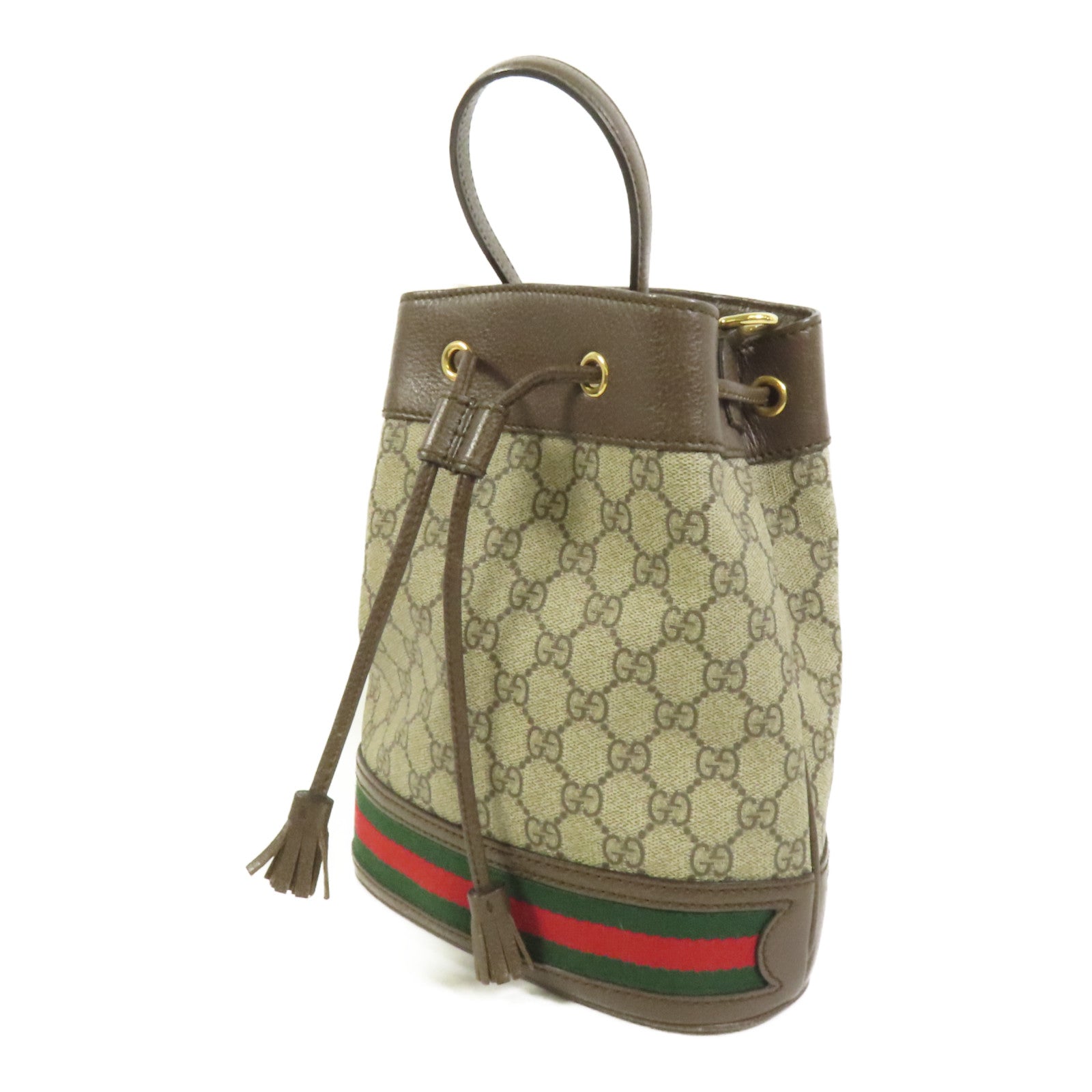 GUCCI 塗層帆布Ophidia GG Bucket Bag金扣手挽肩背兩用袋