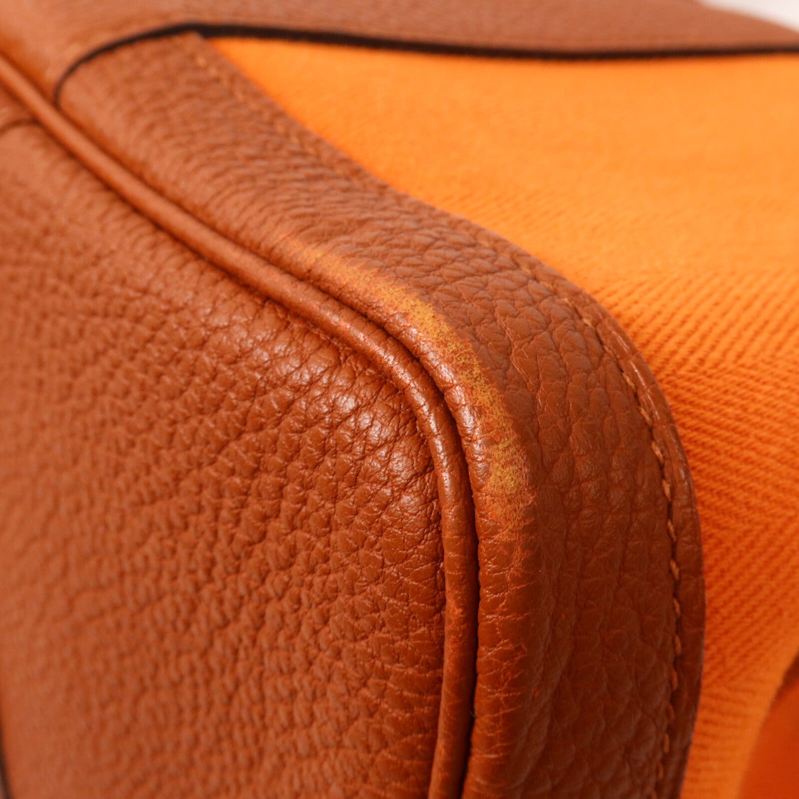 HERMES 帆布Garden Party PM手挽袋Orange