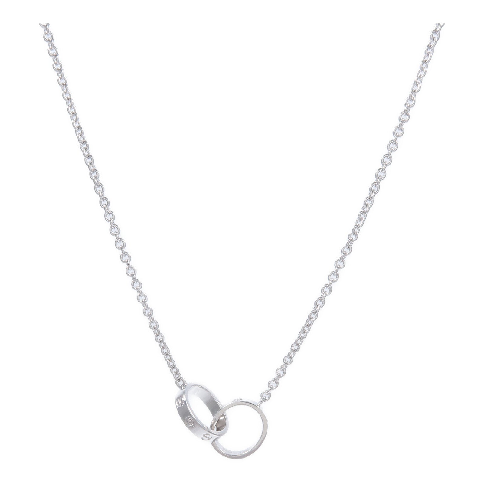 CARTIER 18K白金Love Necklace項鍊
