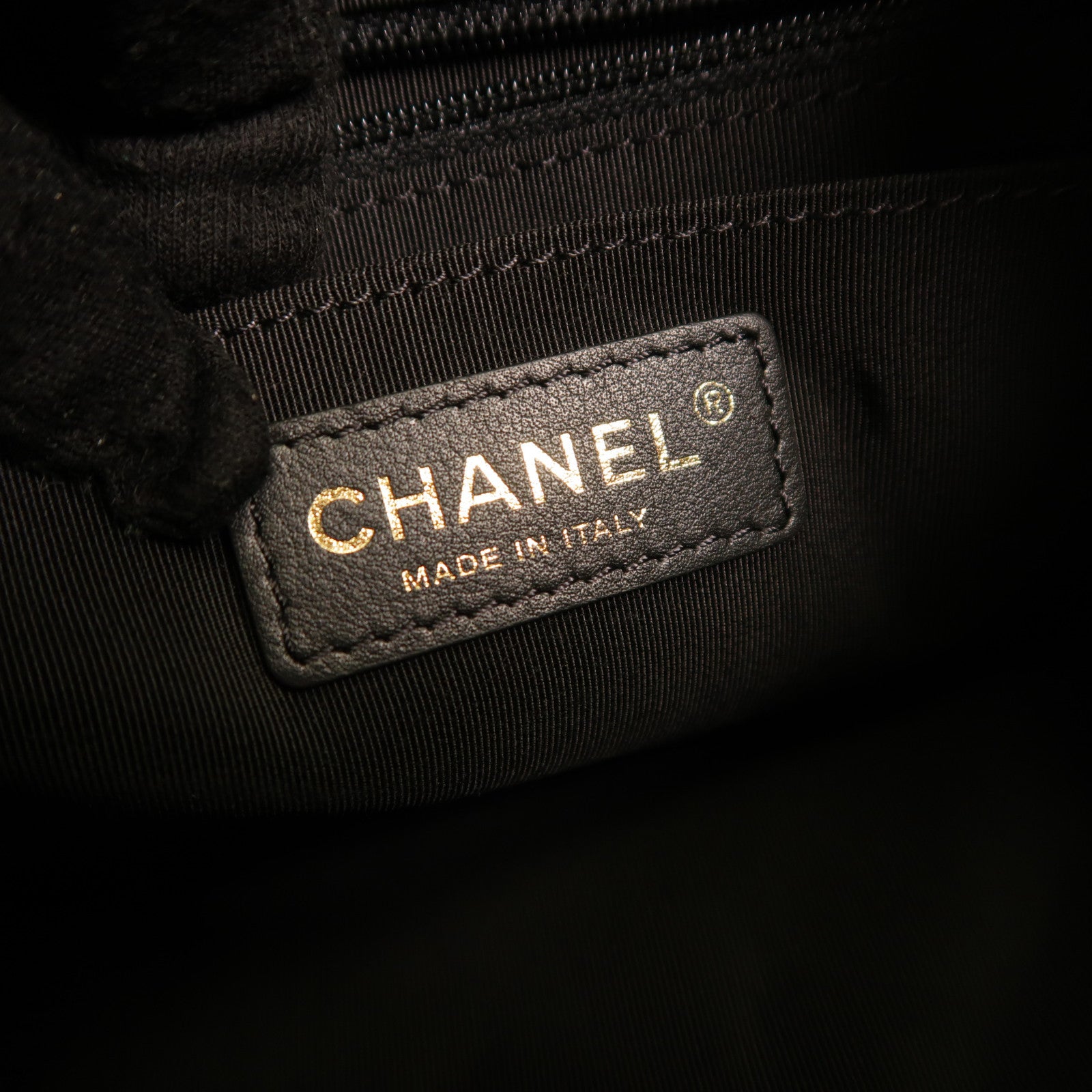 CHANEL 羊皮皮革Backpack金扣背包