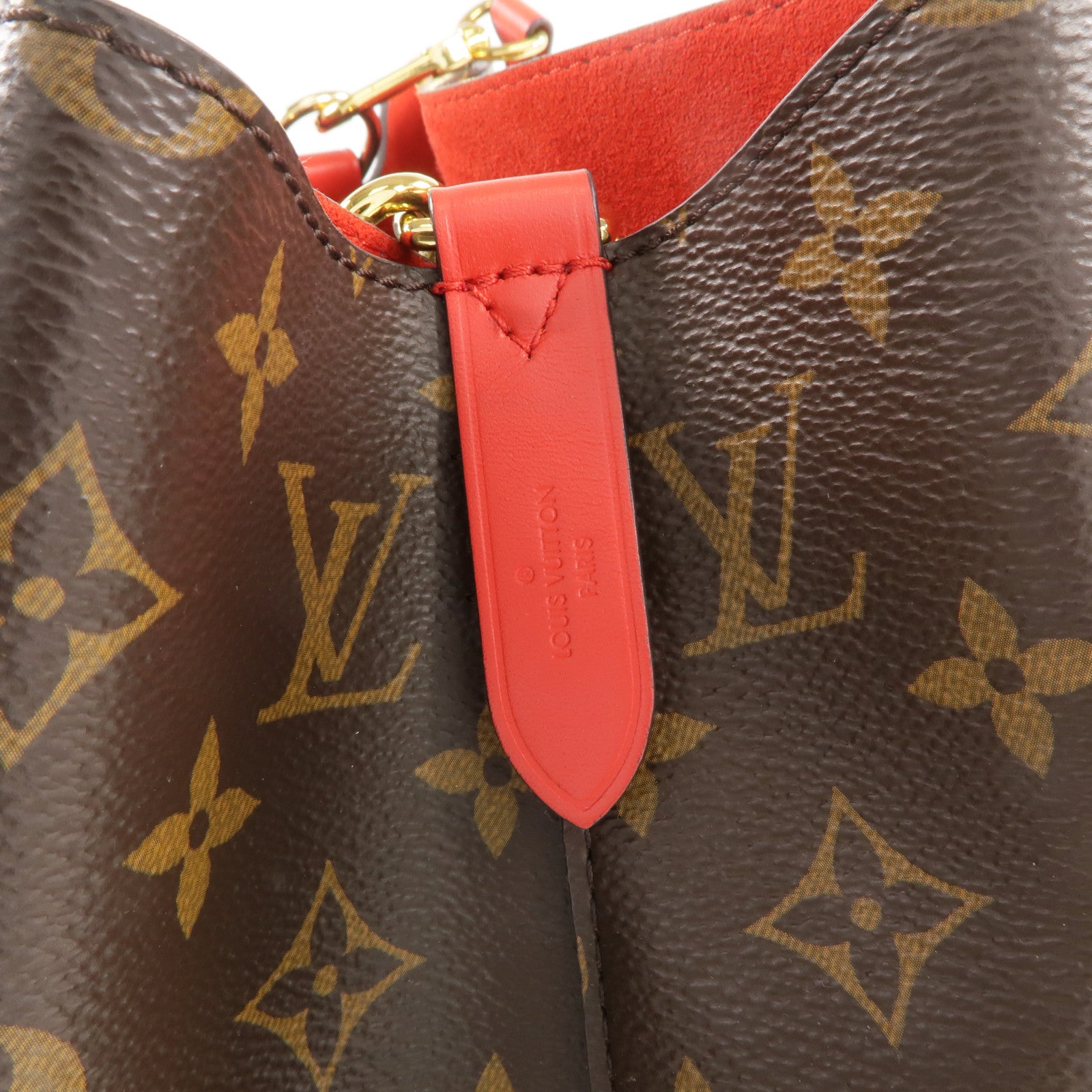 LOUIS VUITTON Monogram Neo Noe MM Bucket Bag金扣肩背袋Coquelicot