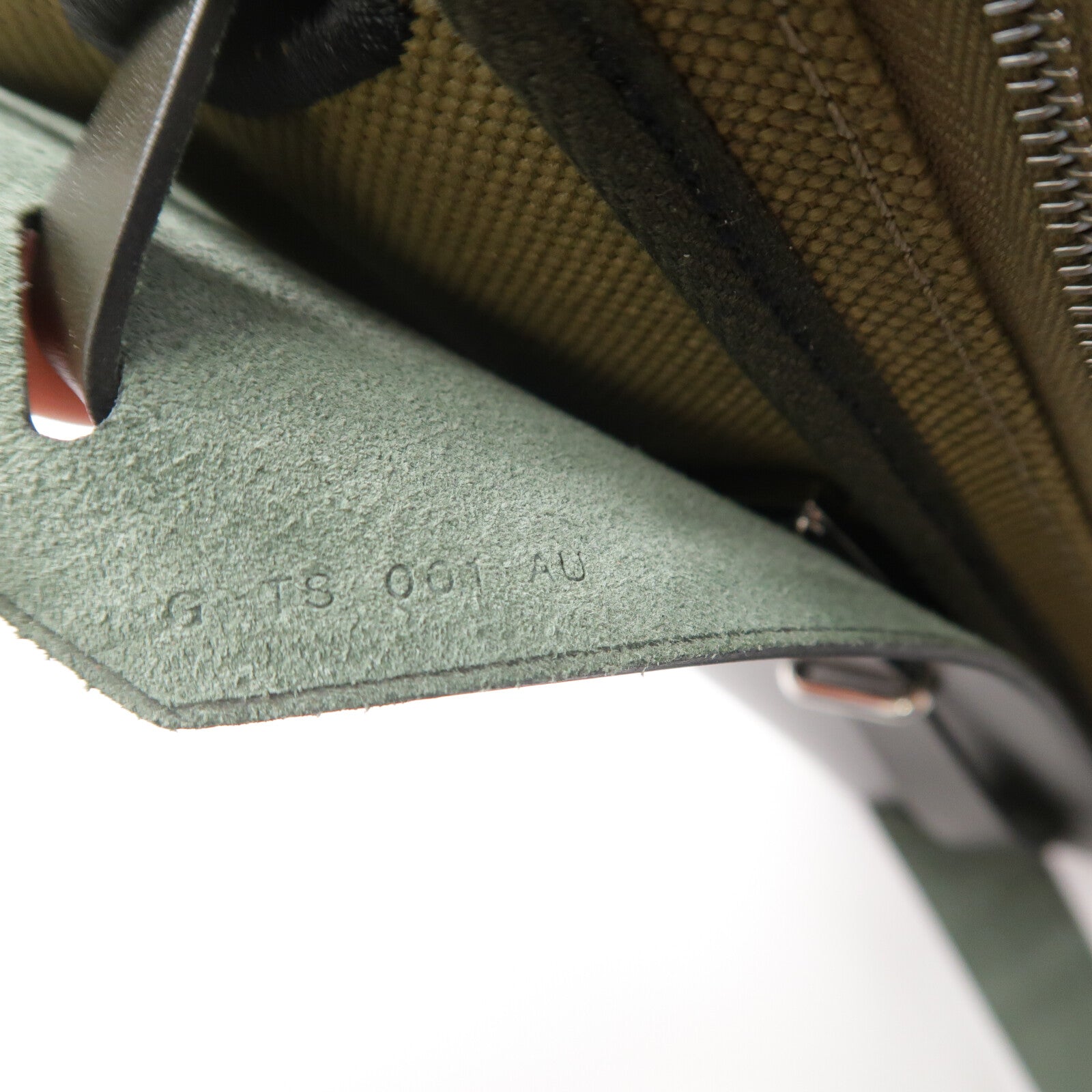 HERMES 帆布Mini Herbag肩背袋Vert Olive/Kaki