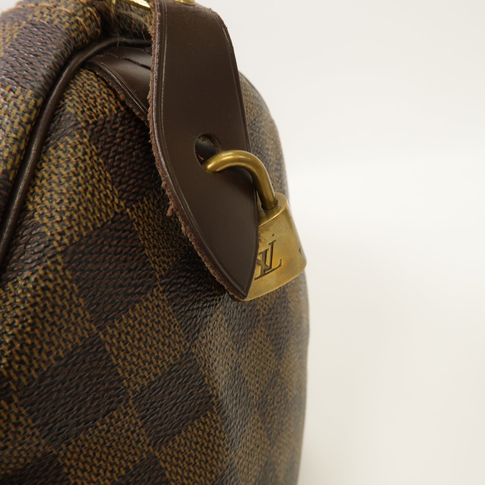 LOUIS VUITTON **【激減優惠】Damier Ebene Speedy 30金扣手挽袋棕色