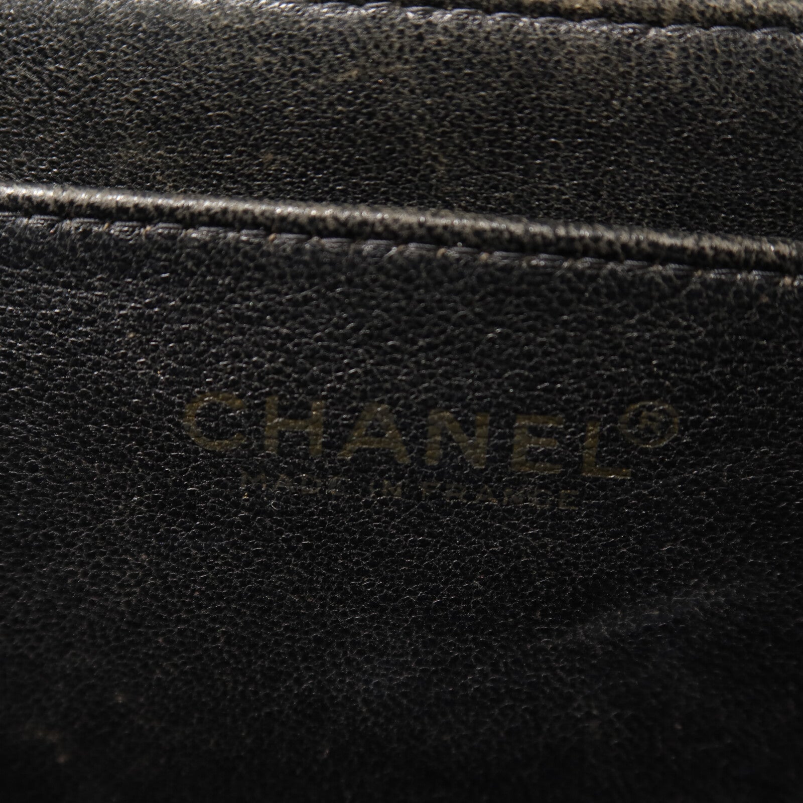 CHANEL 牛皮皮革Vintage Classic Large金扣鏈帶肩背袋