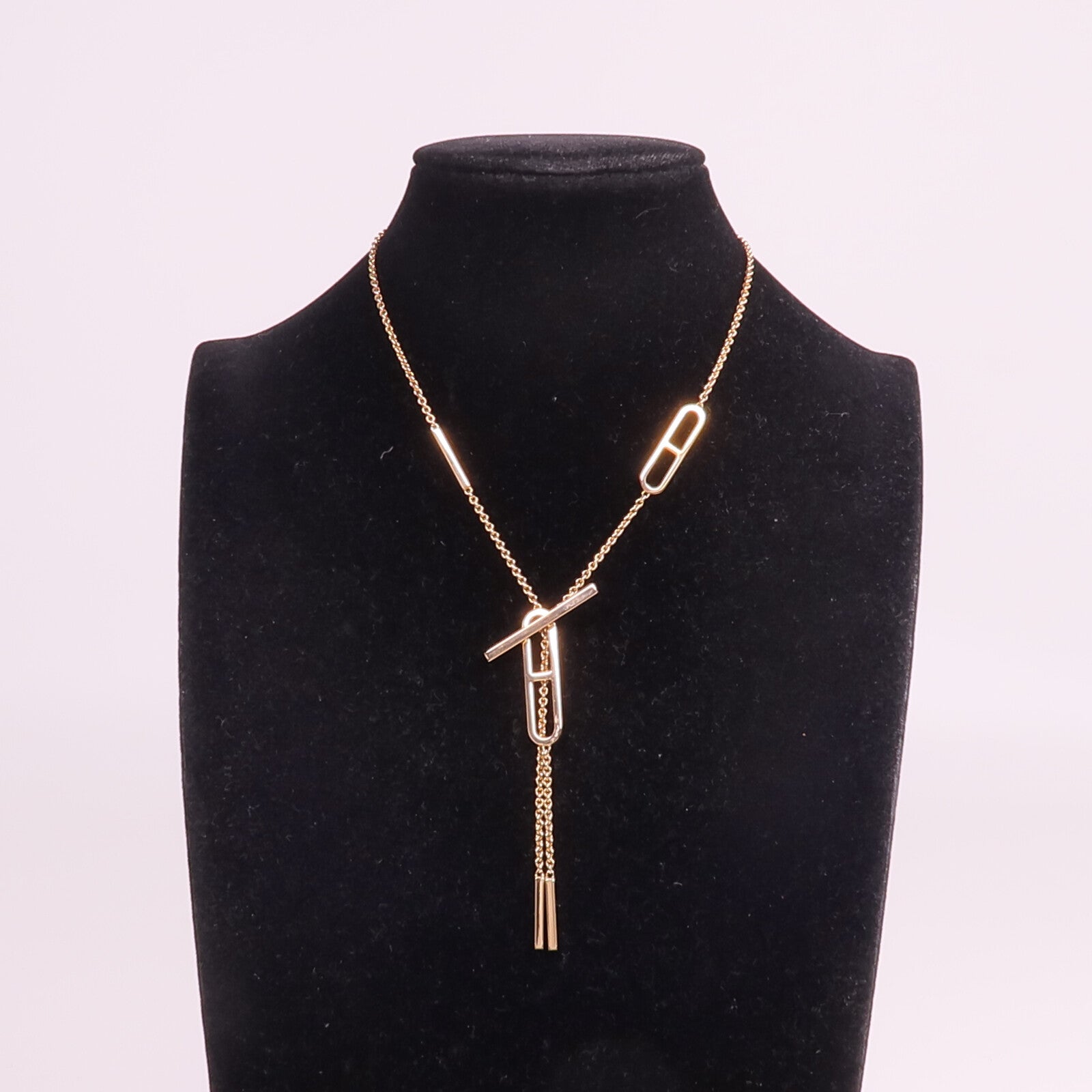 HERMES 【激減優惠】18K玫瑰金Ever Chaine d'ancre Long Lariat Necklace項鍊