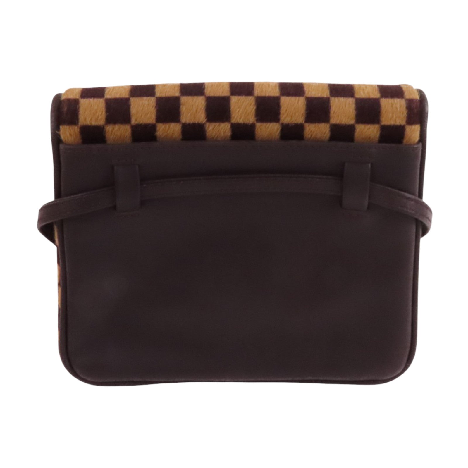 LOUIS VUITTON Damier Azur Pony Hair Sauvage Gazelle金扣肩背袋