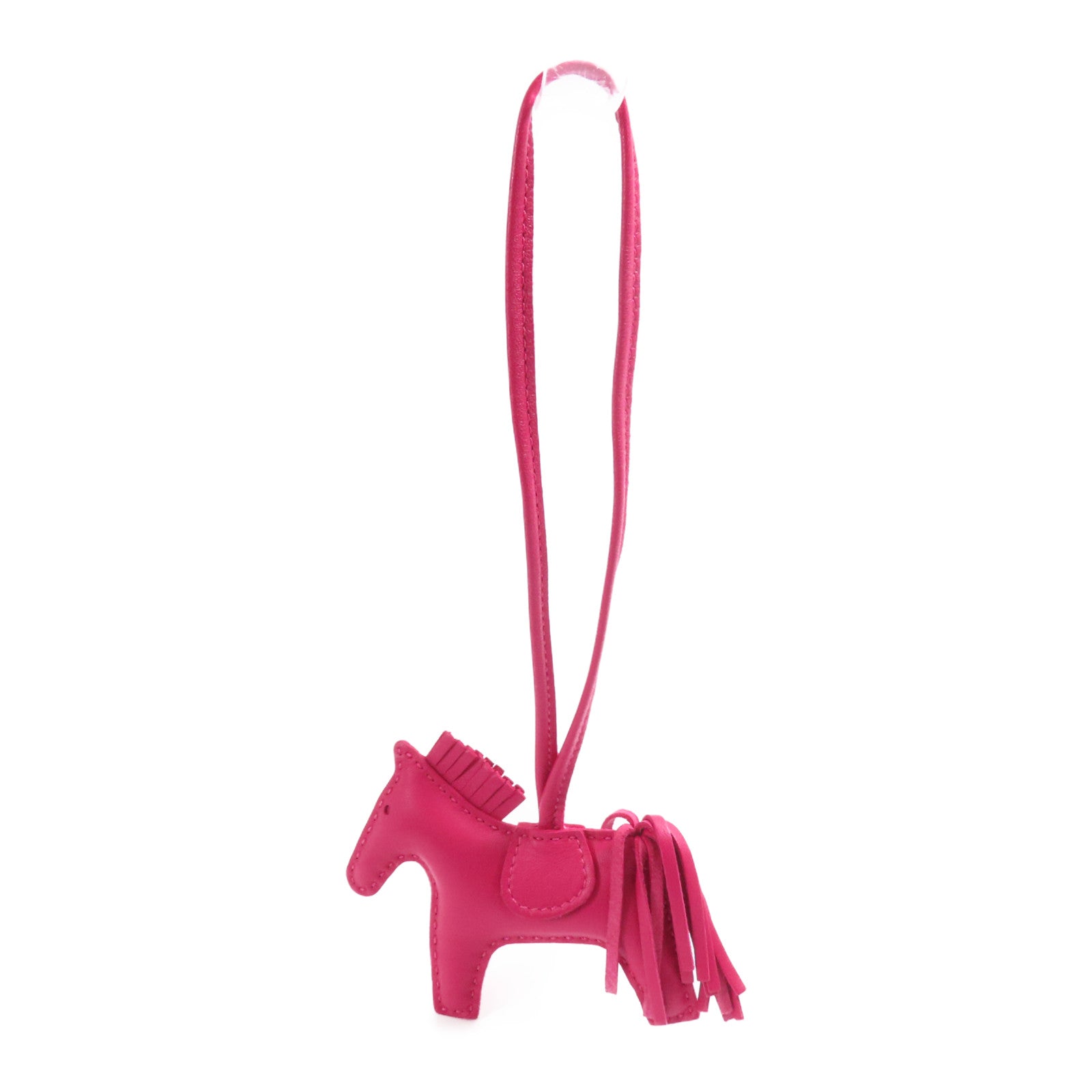 HERMES Milo皮革Rodeo PM掛飾Red