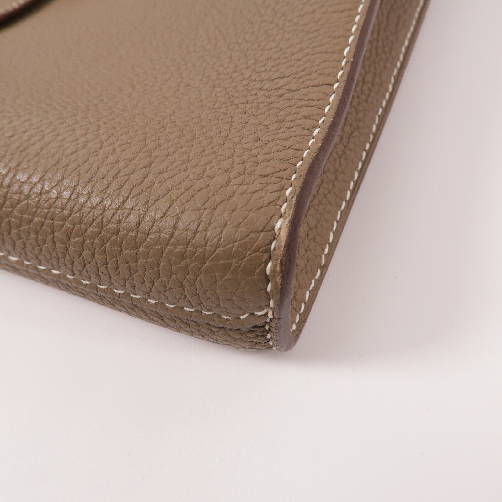HERMES Togo皮革Depeches 29 Messenger肩背袋Etoupe