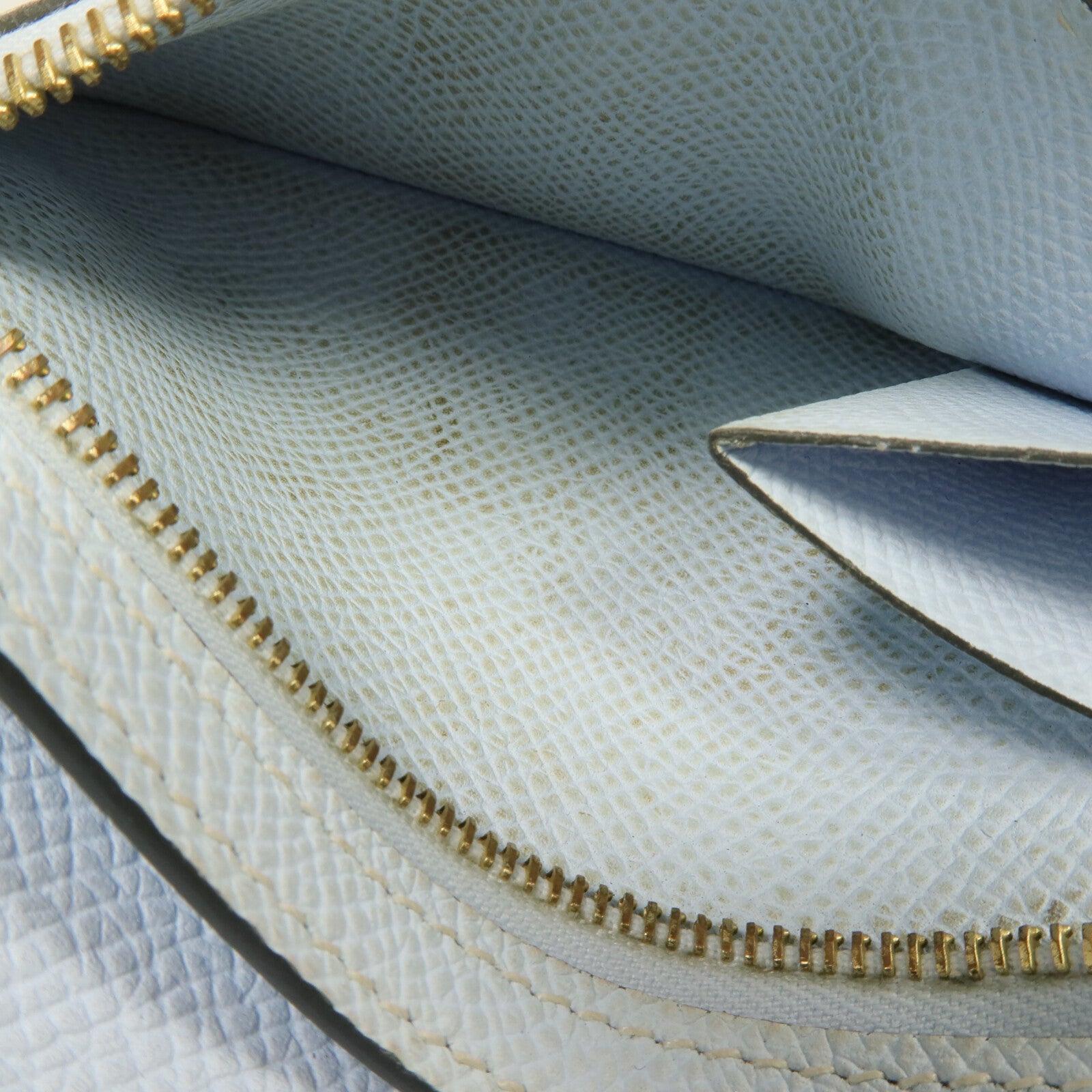HERMES Epsom皮革Bearn Wallet金扣錢包Vert Criquet